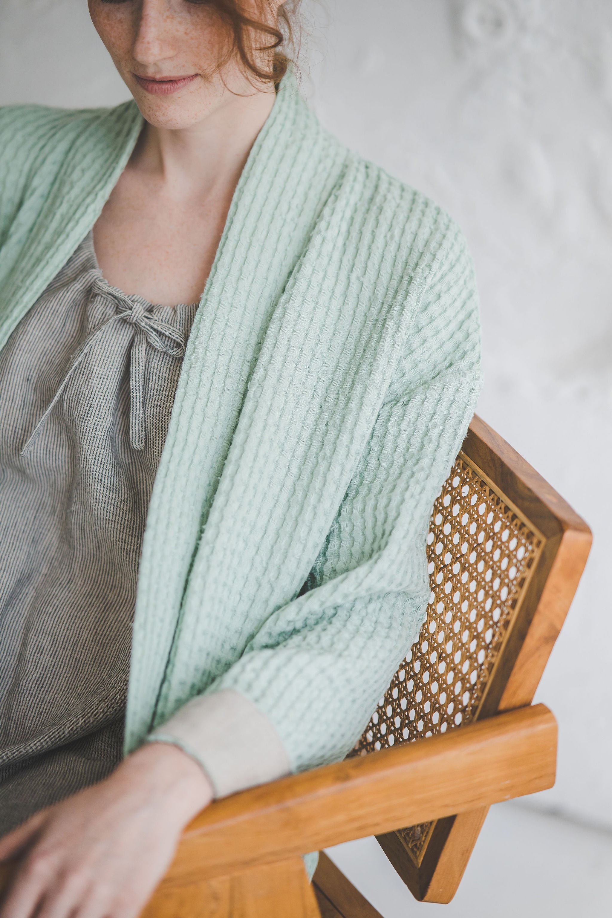 Textured SPA Waffle Linen Bath Robe - Epic Linen