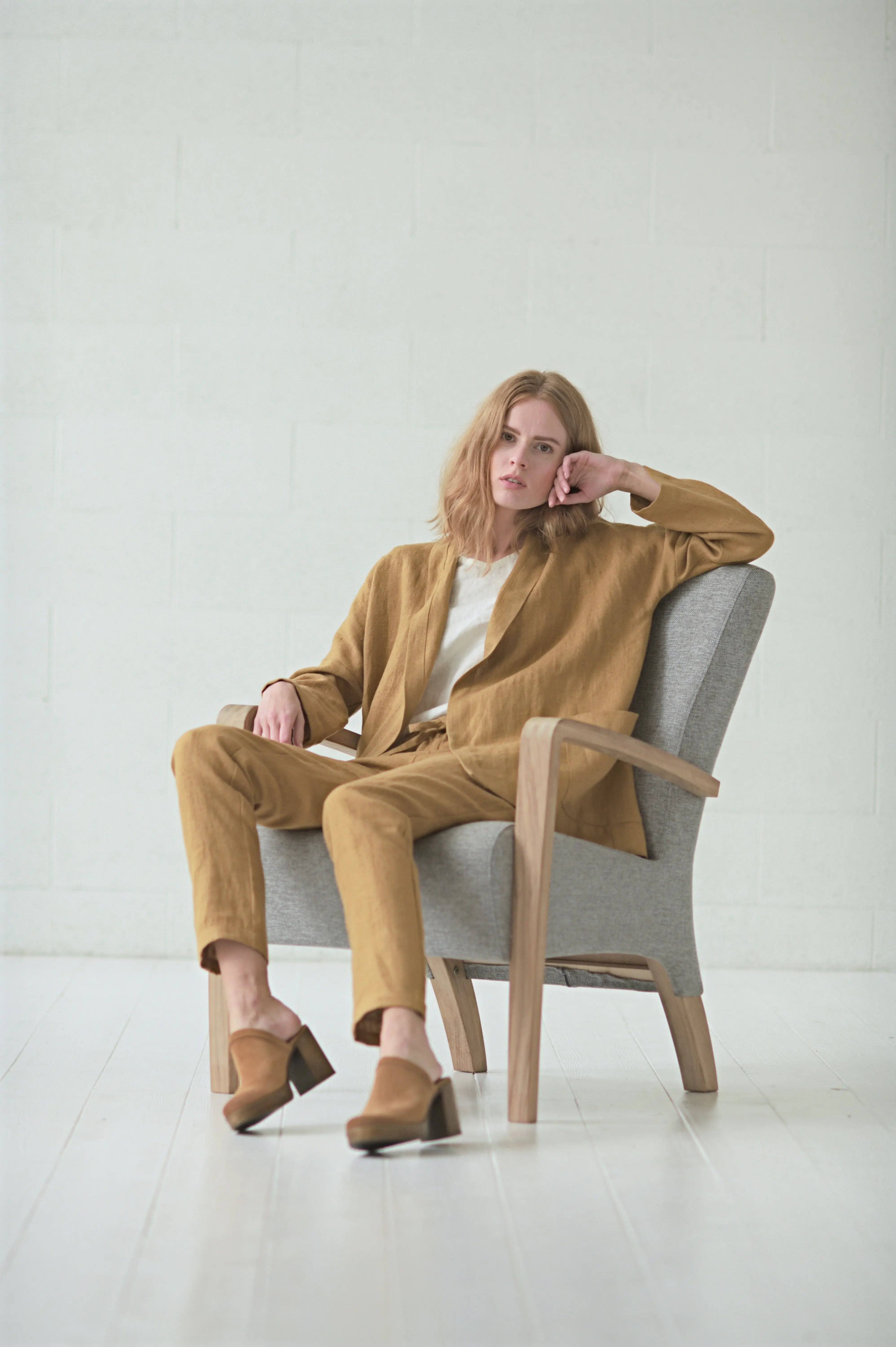 Classic Linen Jacket in Heavy Linen Epic Linen