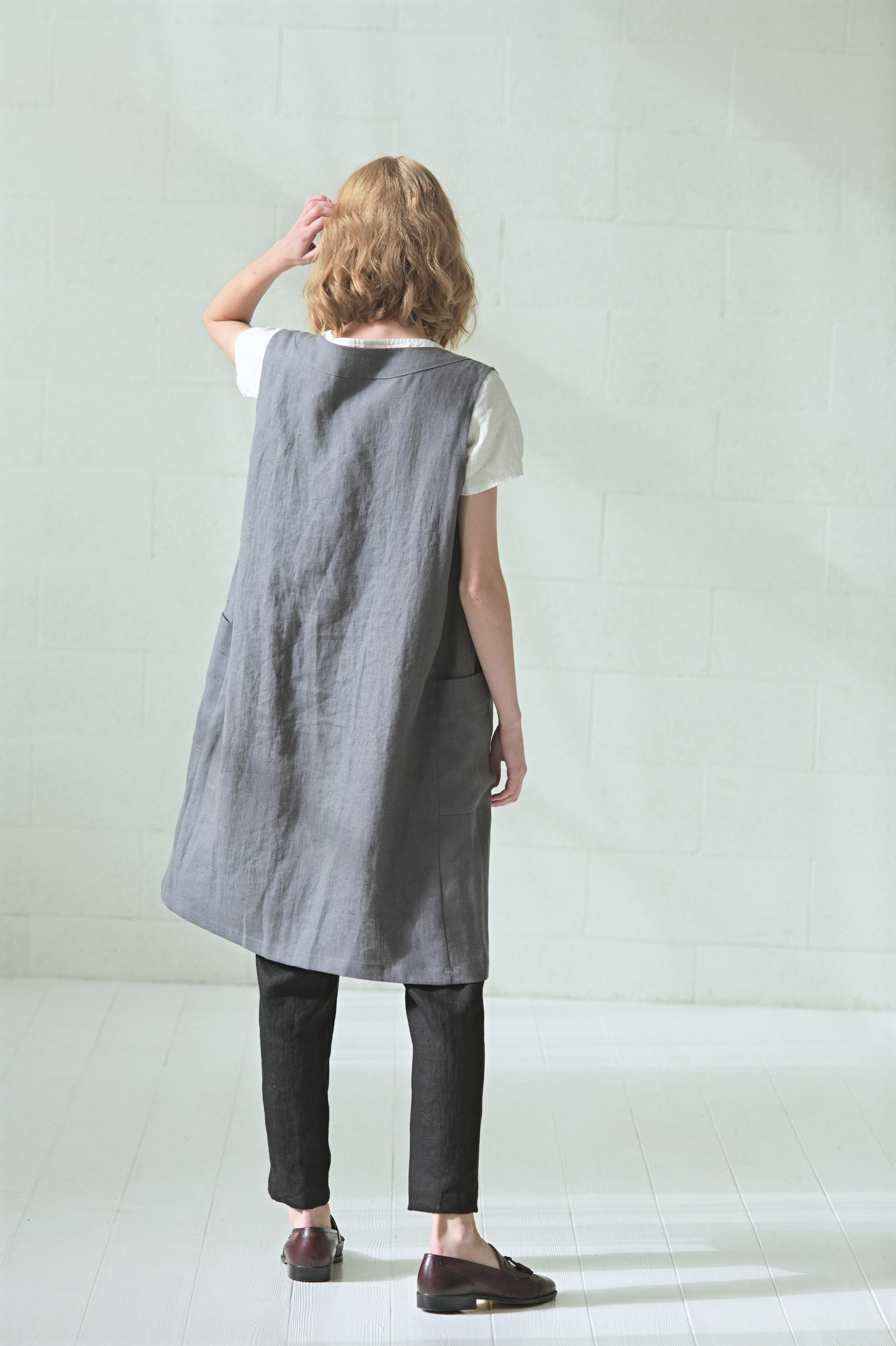 Heavy Linen Cardigan Vest Epic Linen