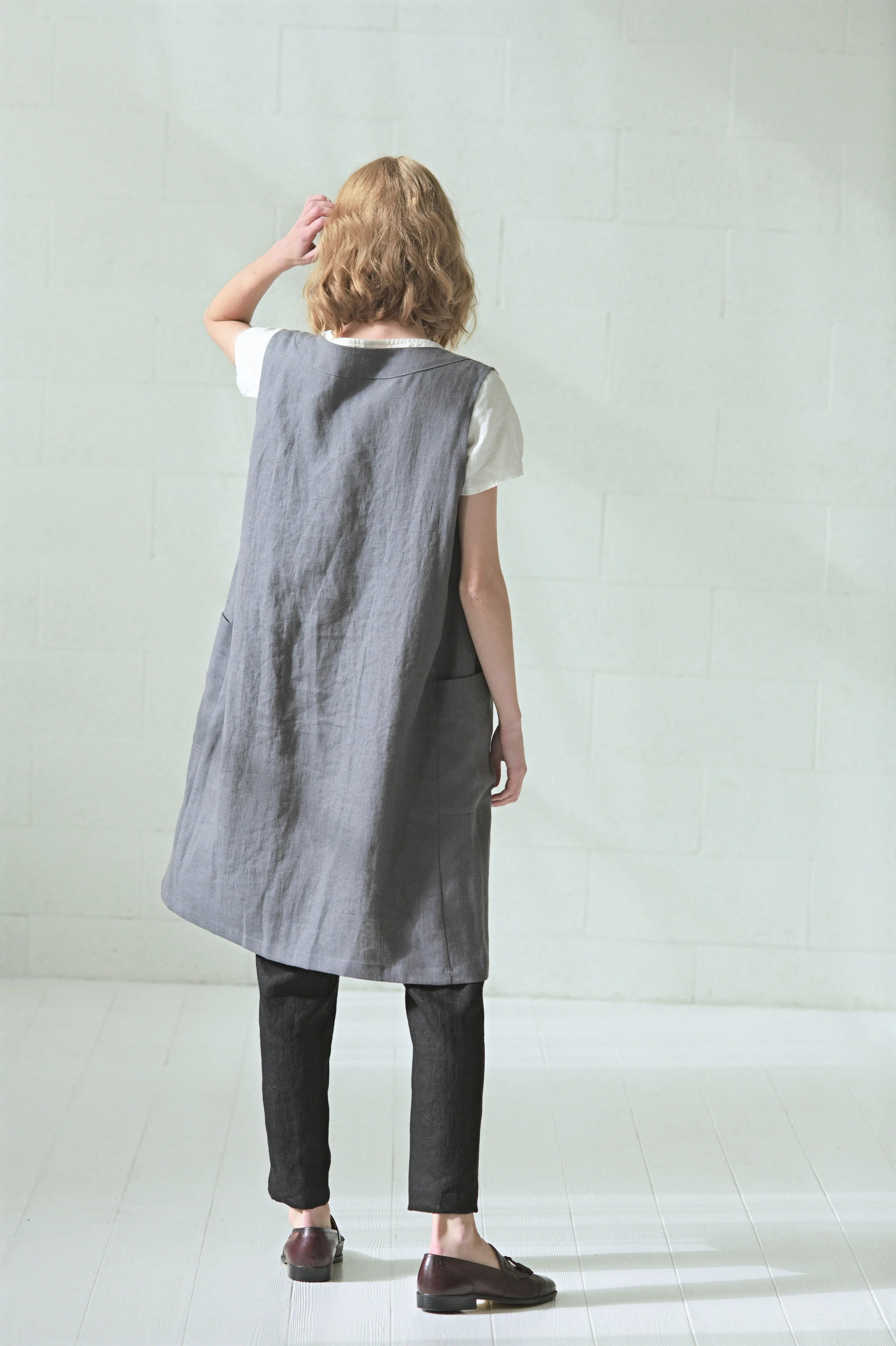 Heavy Linen Cardigan Vest Epic Linen