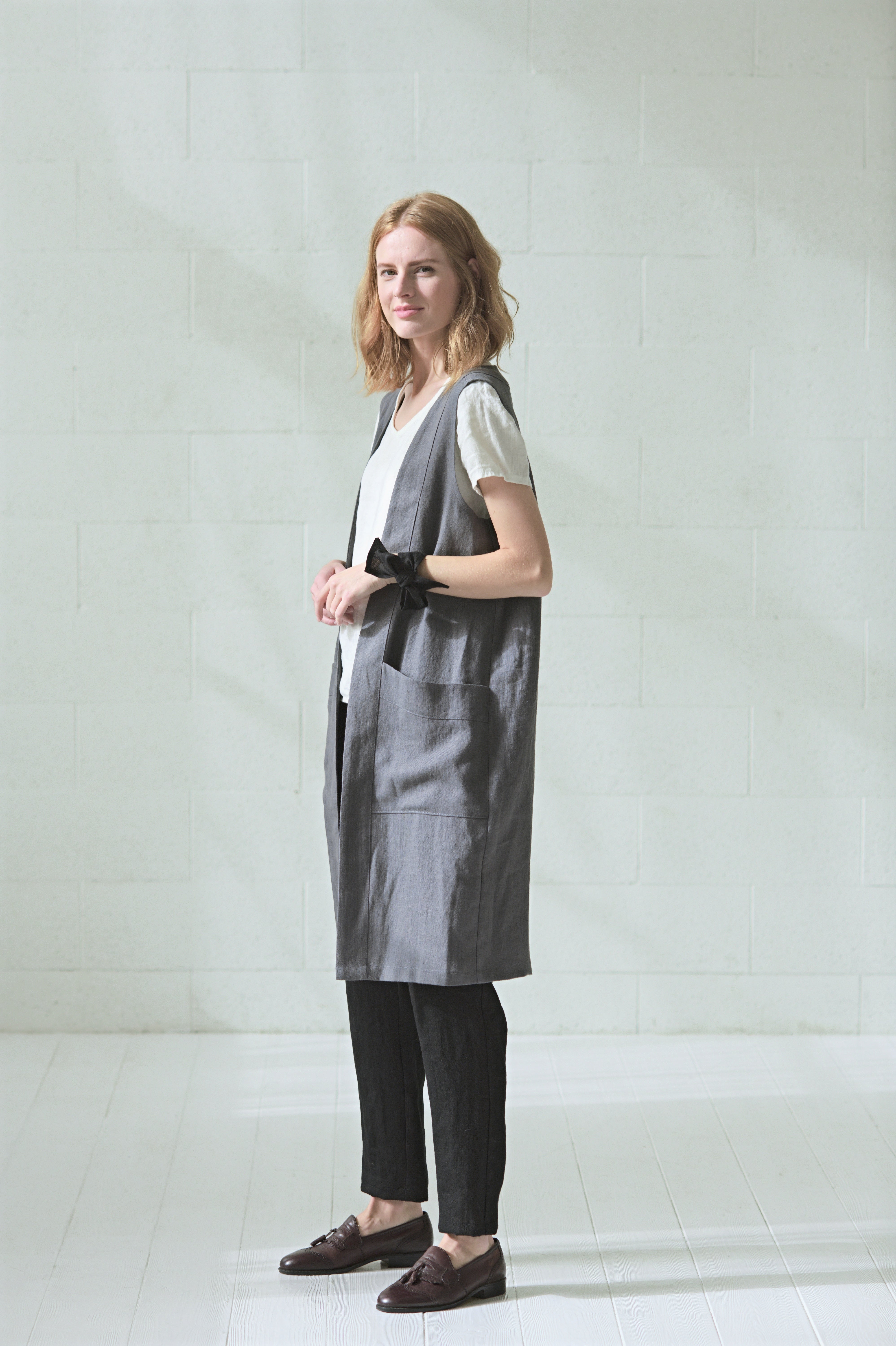 Heavy Linen Cardigan Vest Epic Linen