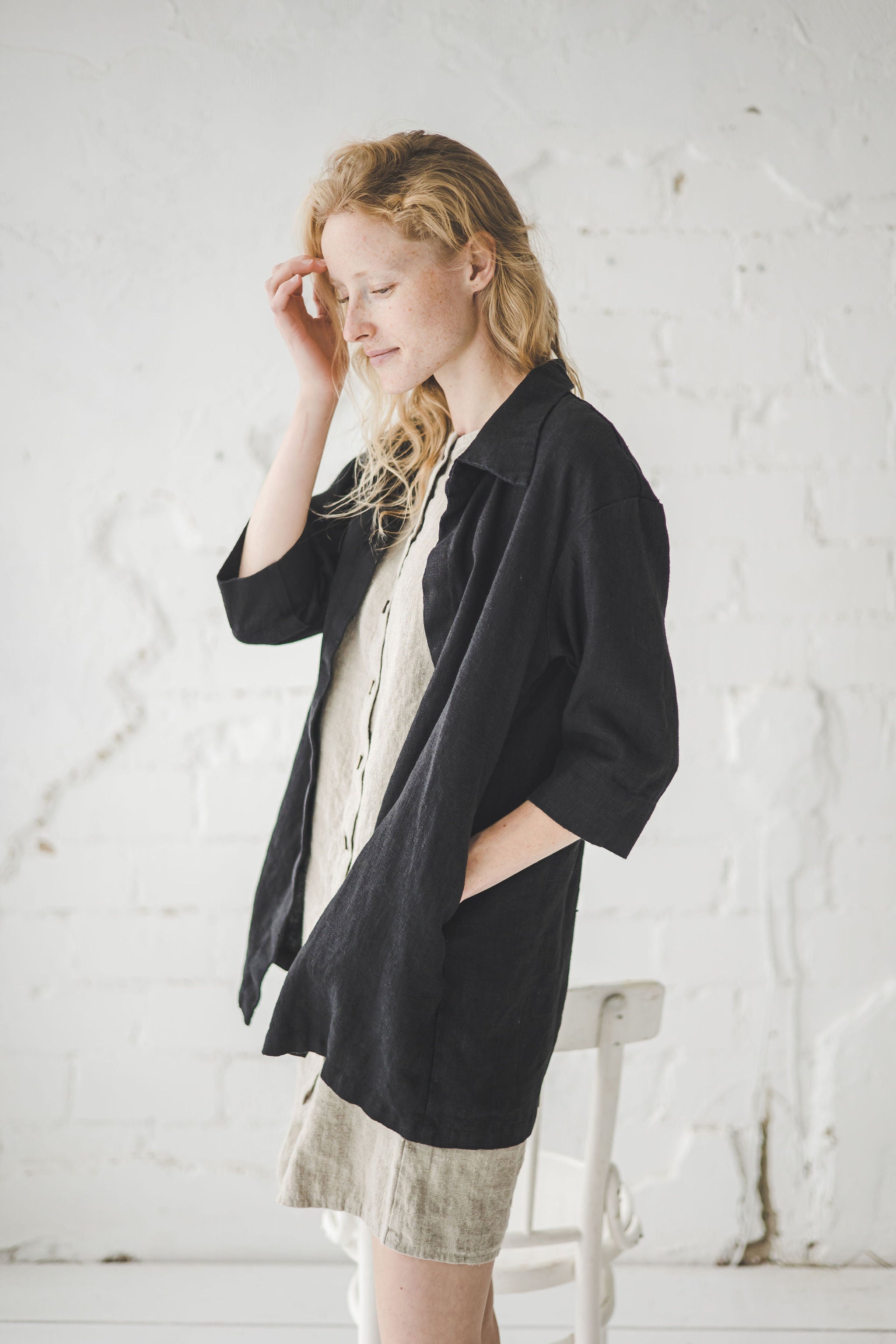 Heavy Linen Cardigan Epic Linen