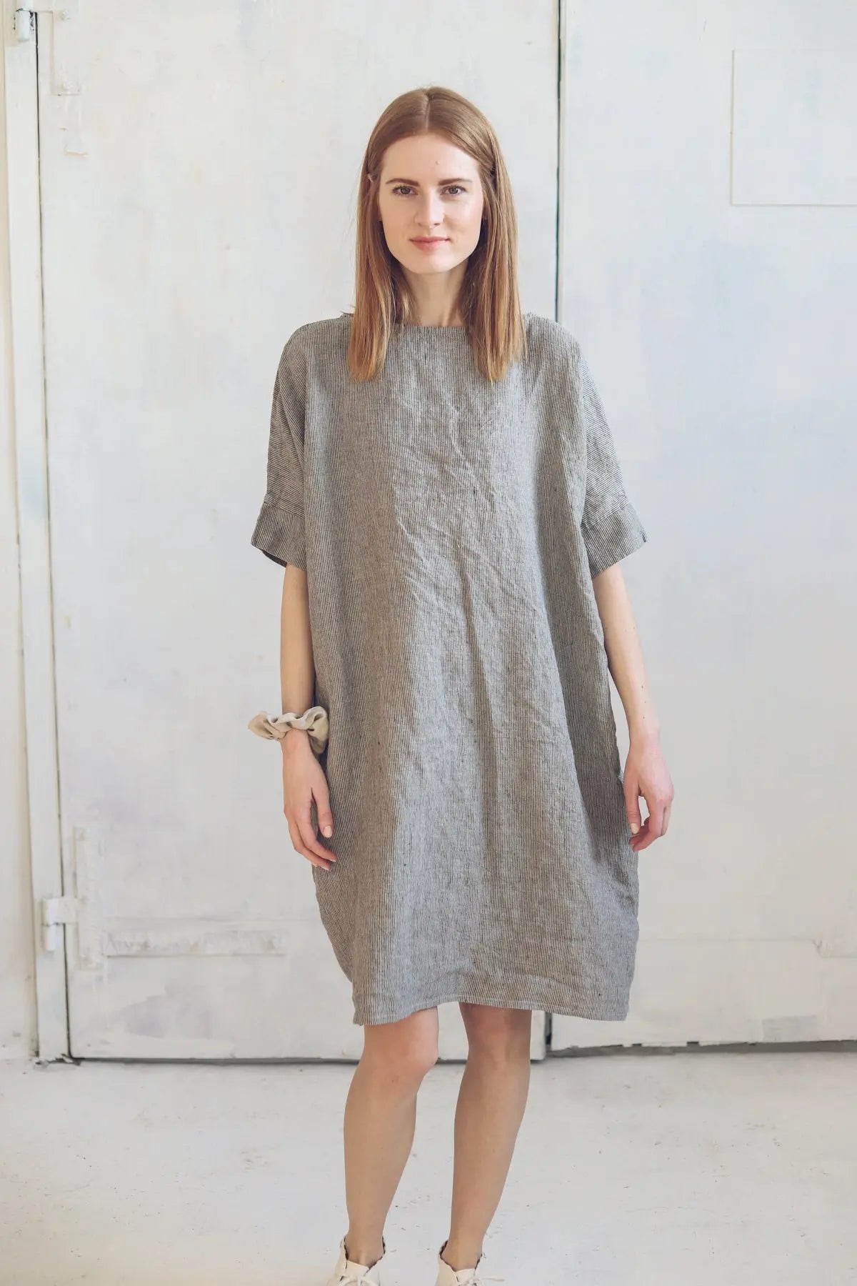 Oversize Linen Dress Drop Shoulder Oversize Linen Dress Drop Shoulder