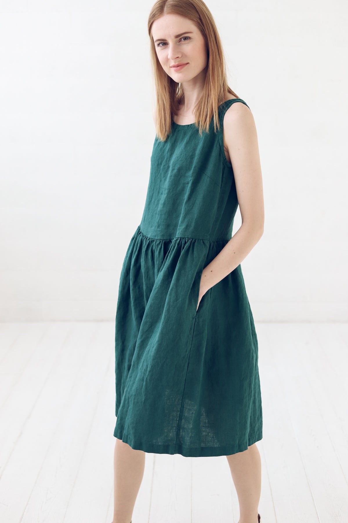 Summer Linen Dress with Pockets Epic Linen