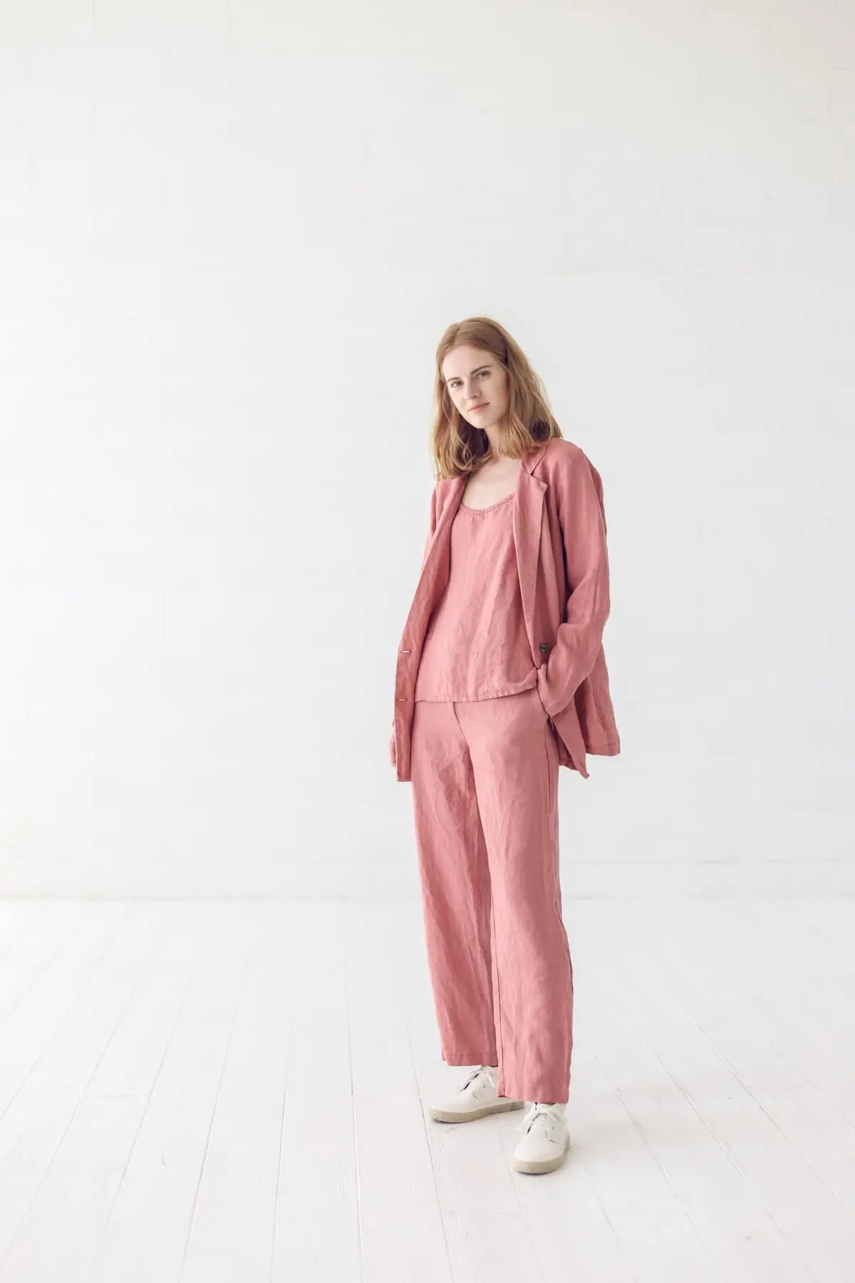 Classic Linen Jacket With Buttons