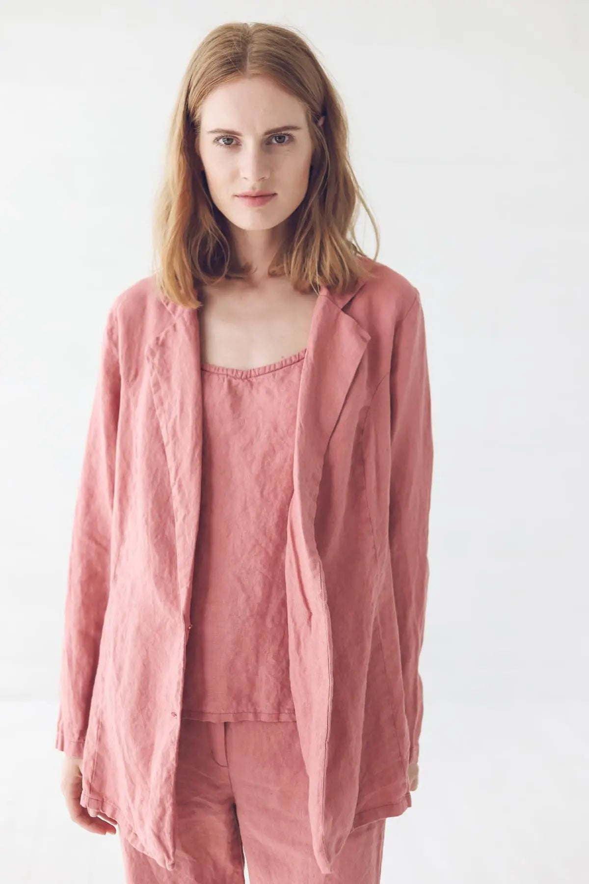 Classic Linen Jacket With Buttons