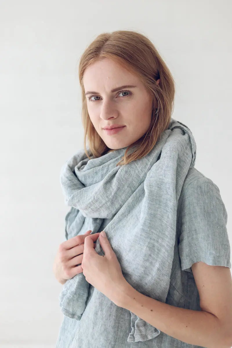 Soft Light Linen Scarf Epic Linen