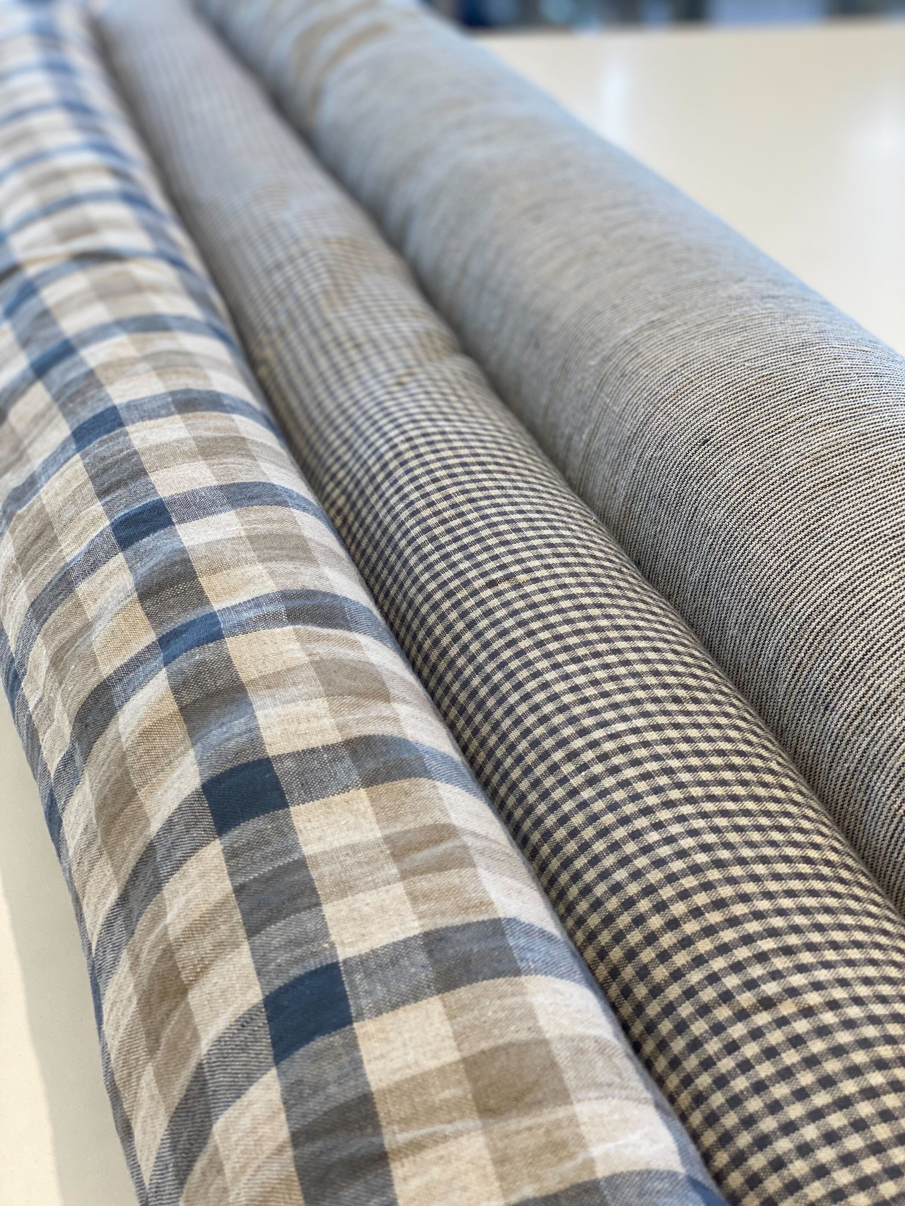 Patterned Linen Fabric by Meter