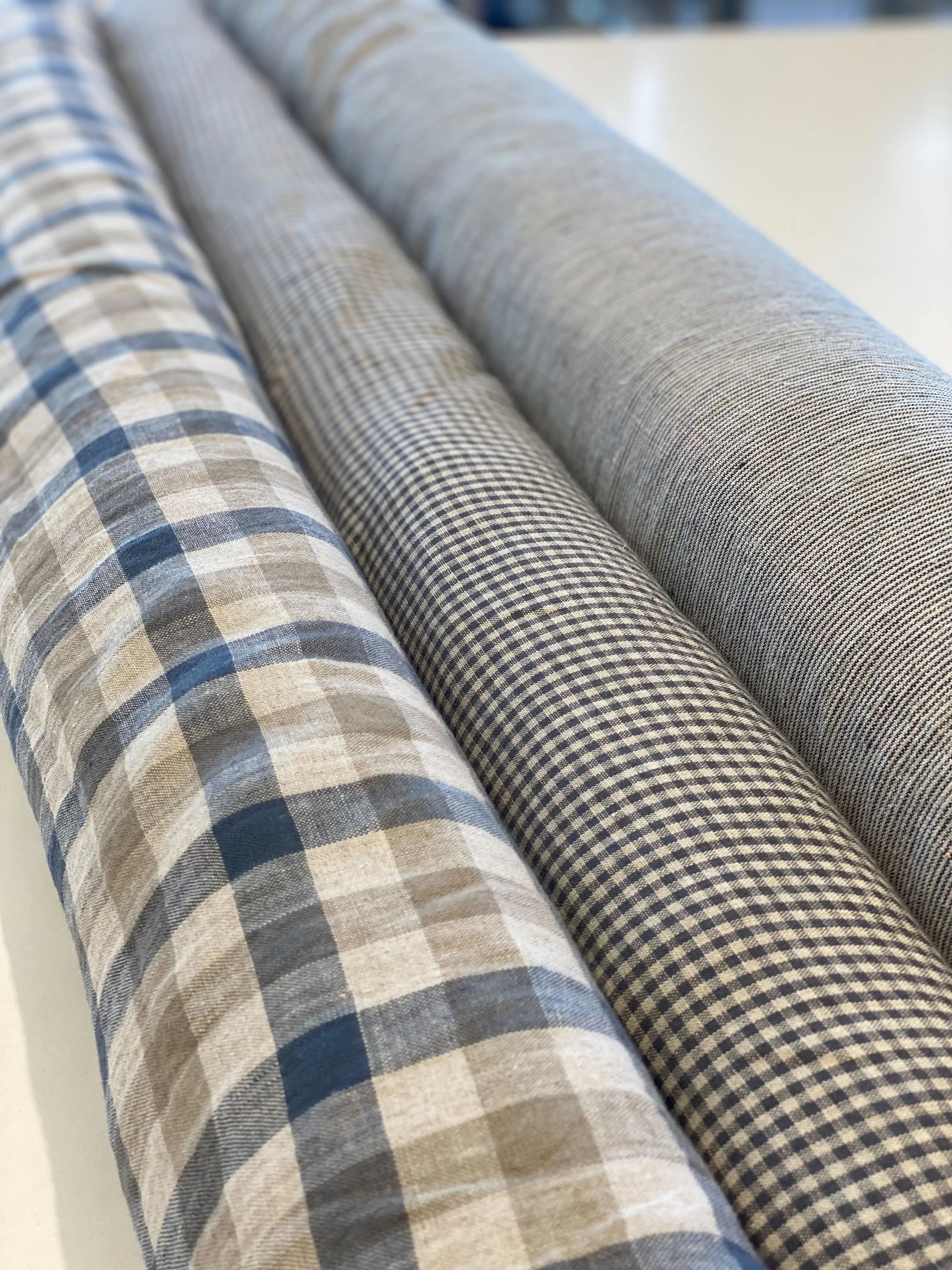 Patterned Linen Fabric by Meter