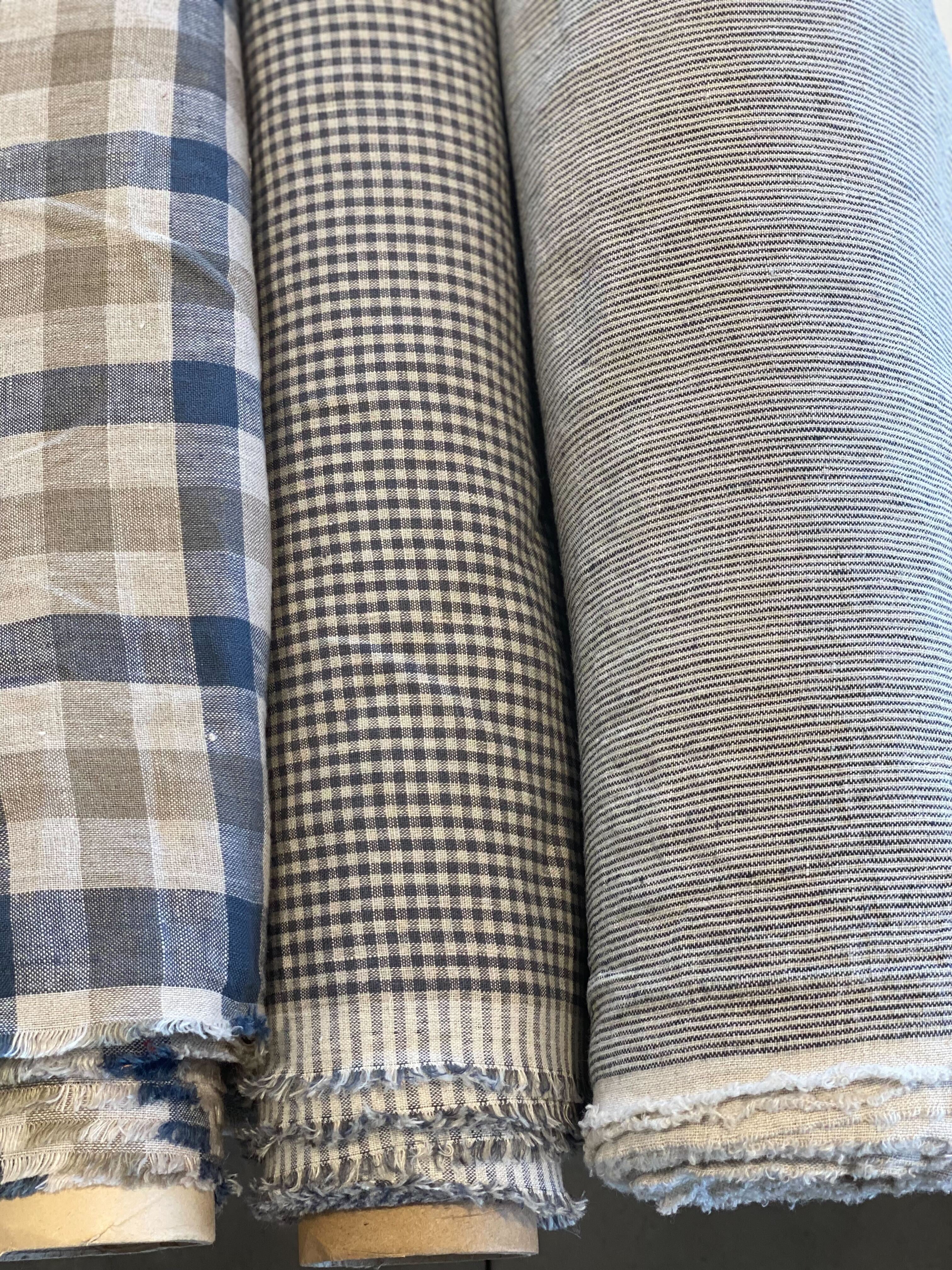 Patterned Linen Fabric by Meter