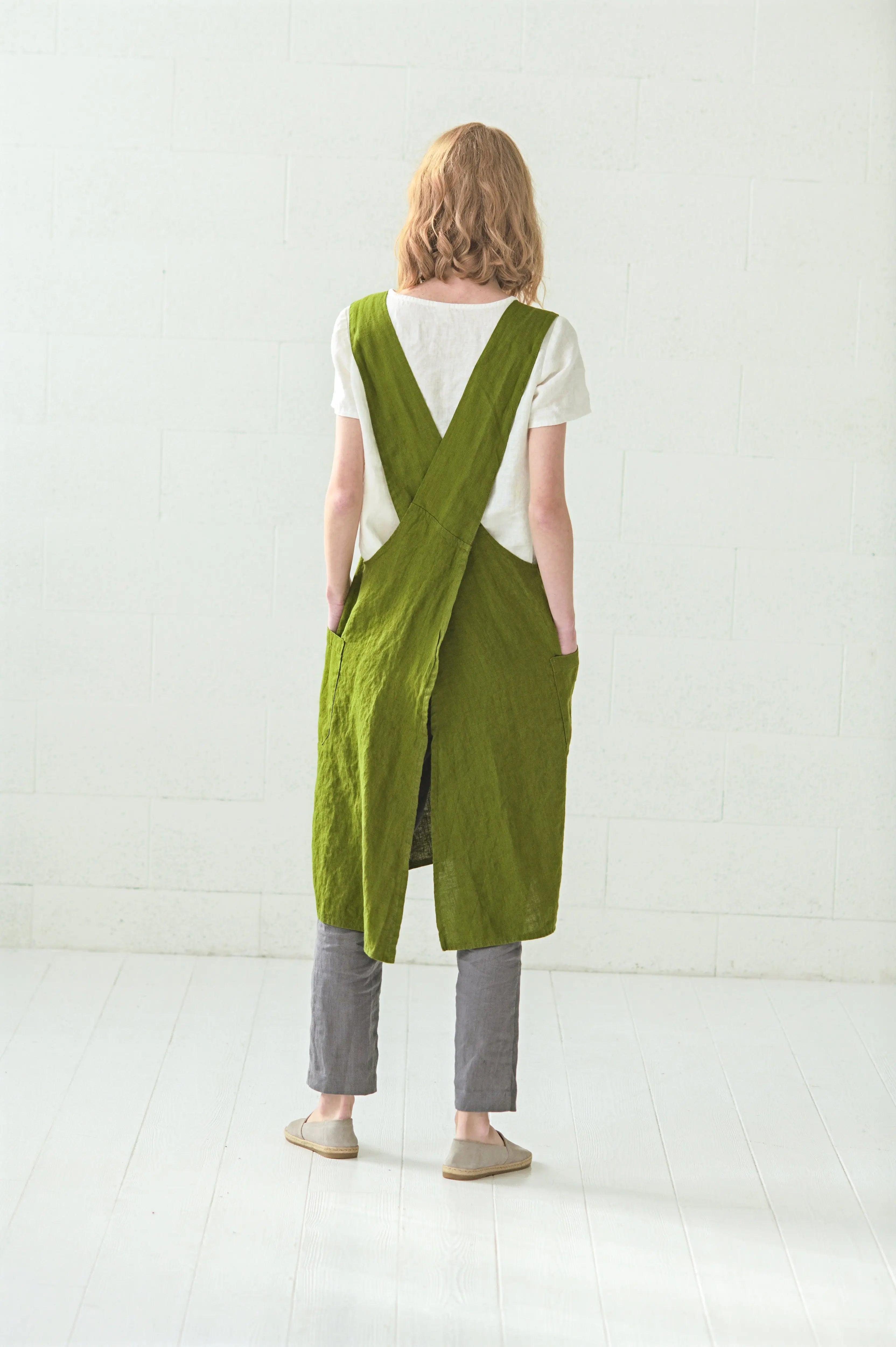 Linen Japanese Style Pinafore Apron Epic Linen