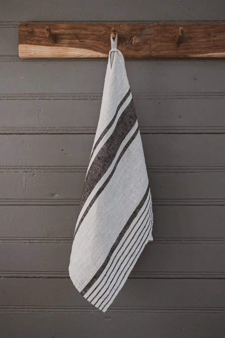 Linen Kitchen Towels – Pack of 4 Tea Towels in Assorted Stripe Colors Epic Linen