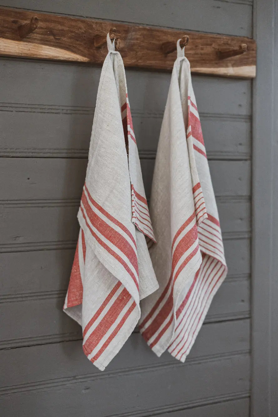 Linen Kitchen Towels – Pack of 4 Tea Towels in Assorted Stripe Colors Epic Linen