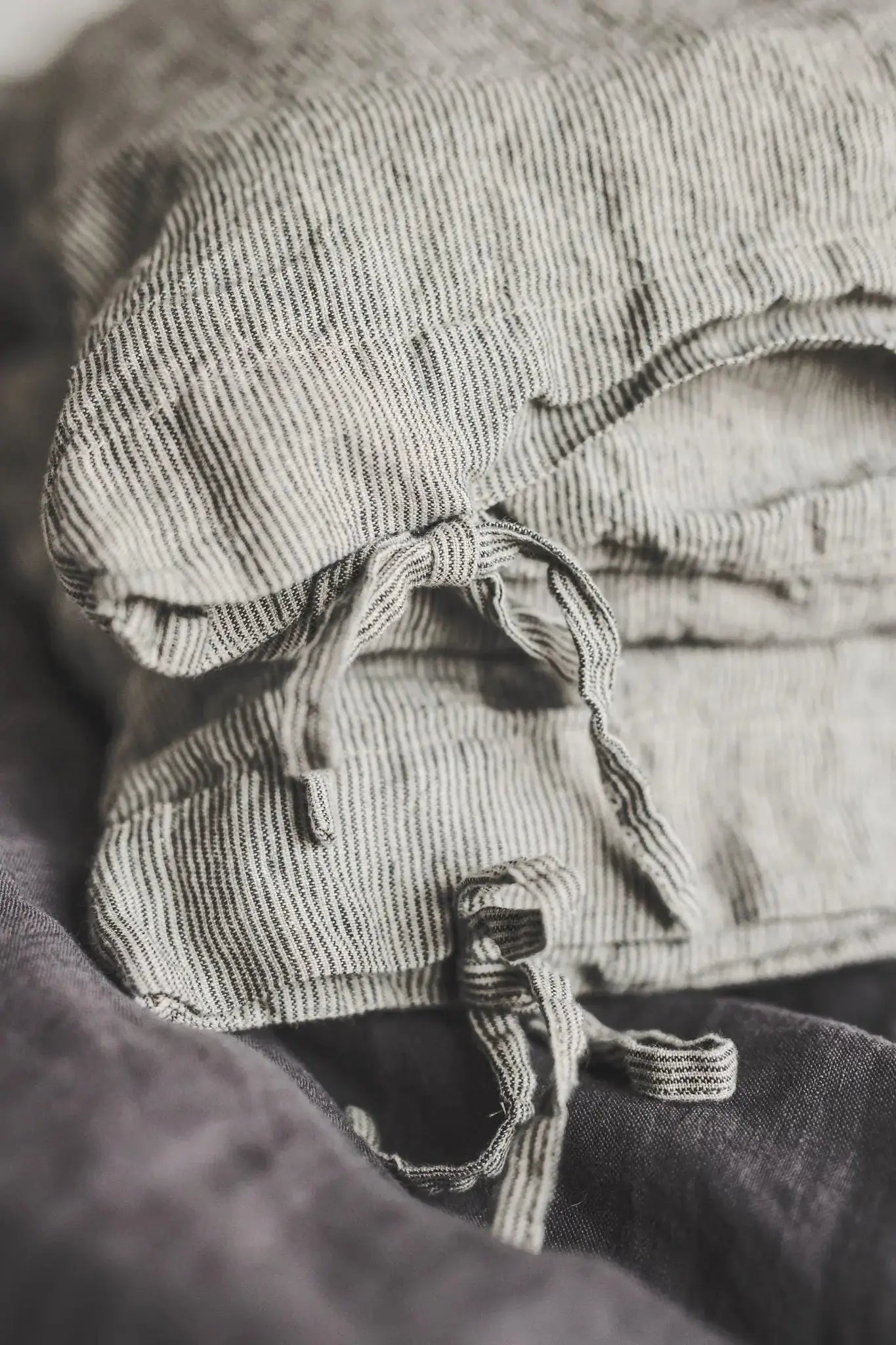 Natural Linen Cushion Cover with Ties Epic Linen