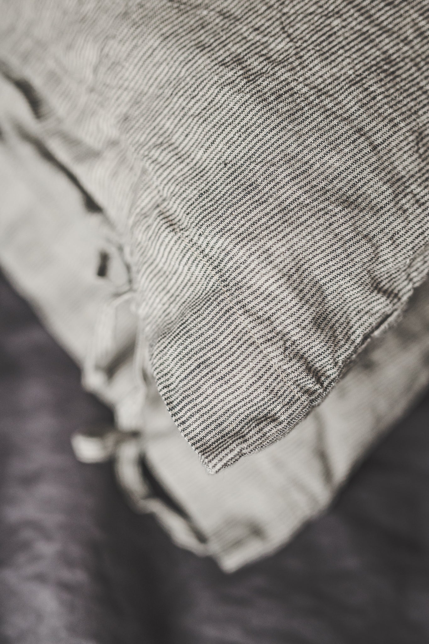 Natural Linen Cushion Cover with Ties Epic Linen