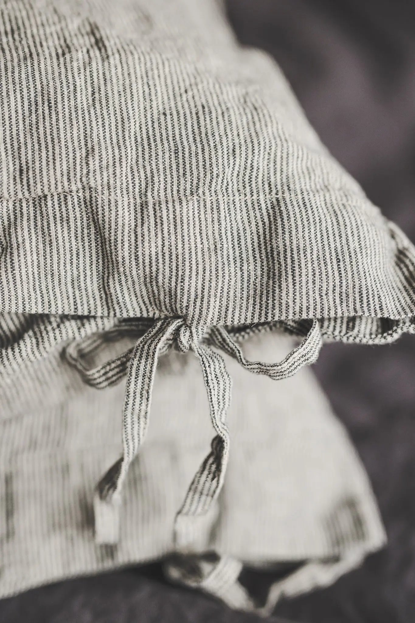 Natural Linen Cushion Cover with Ties Epic Linen