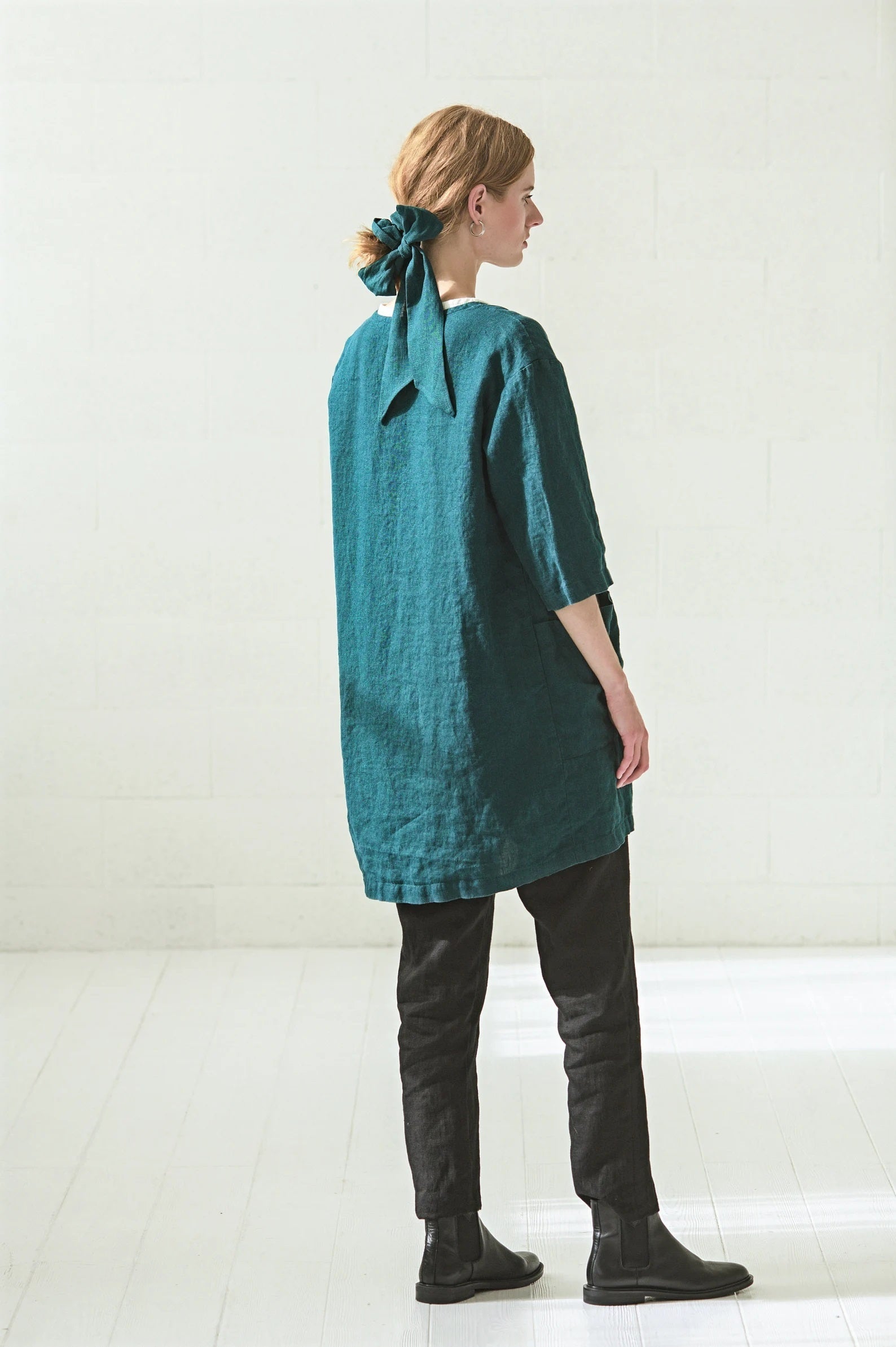Linen Cardigan Jacket with Wide Belt and Pockets Epic Linen