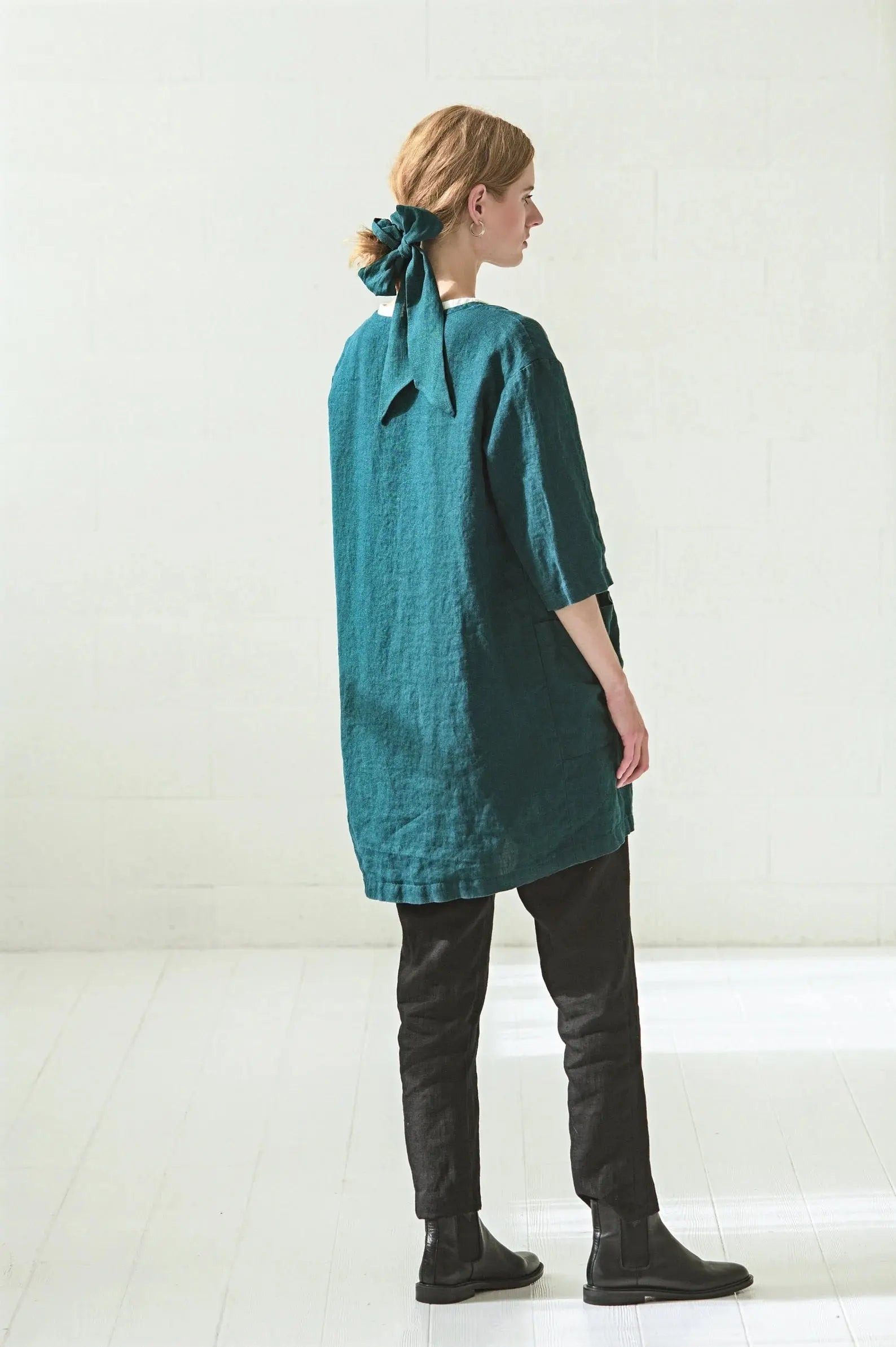 Linen Cardigan Jacket with Wide Belt and Pockets Epic Linen