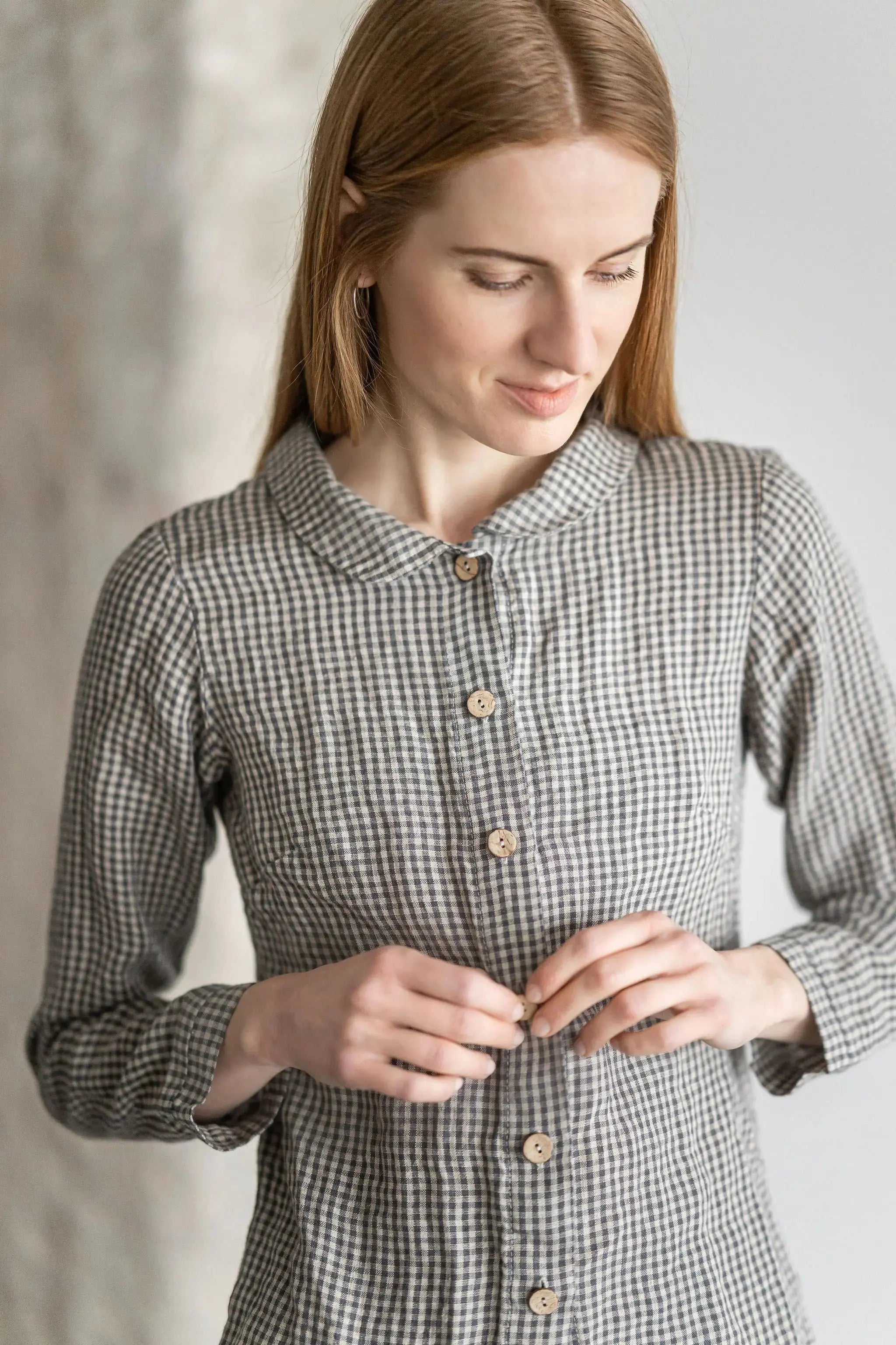 Peter Pan Collar Linen Shirt Epic Linen