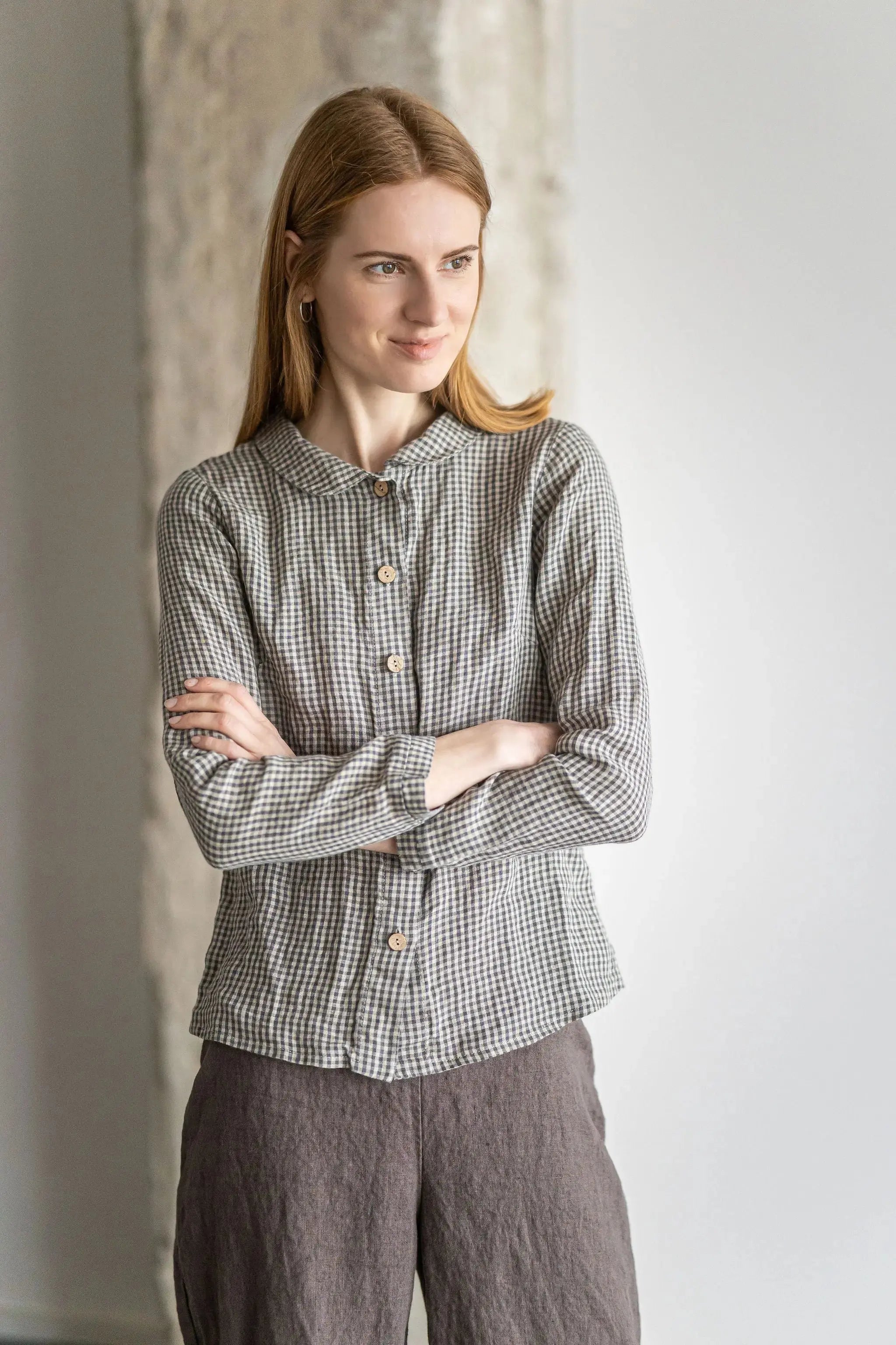Peter Pan Collar Linen Shirt Epic Linen
