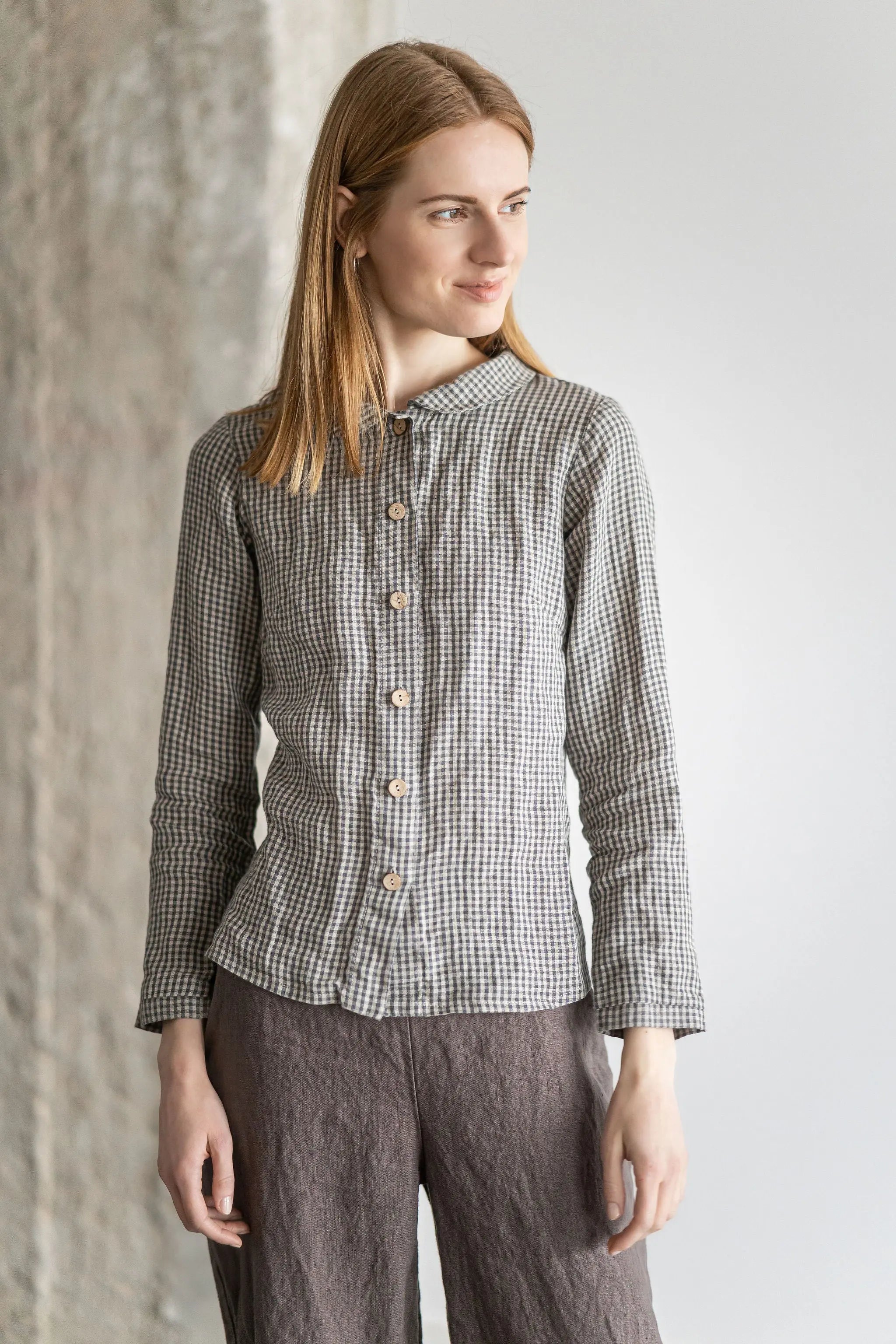 Peter Pan Collar Linen Shirt Epic Linen