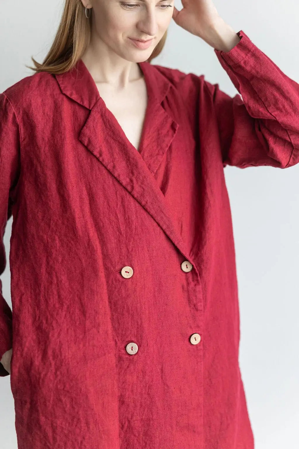 Classy Linen Blazer with Pockets