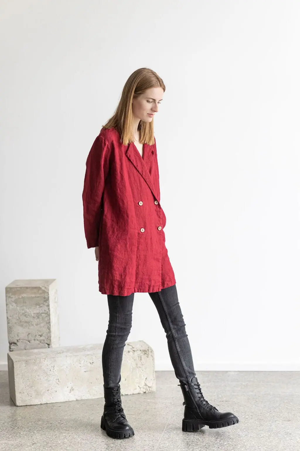 Classy Linen Blazer with Pockets