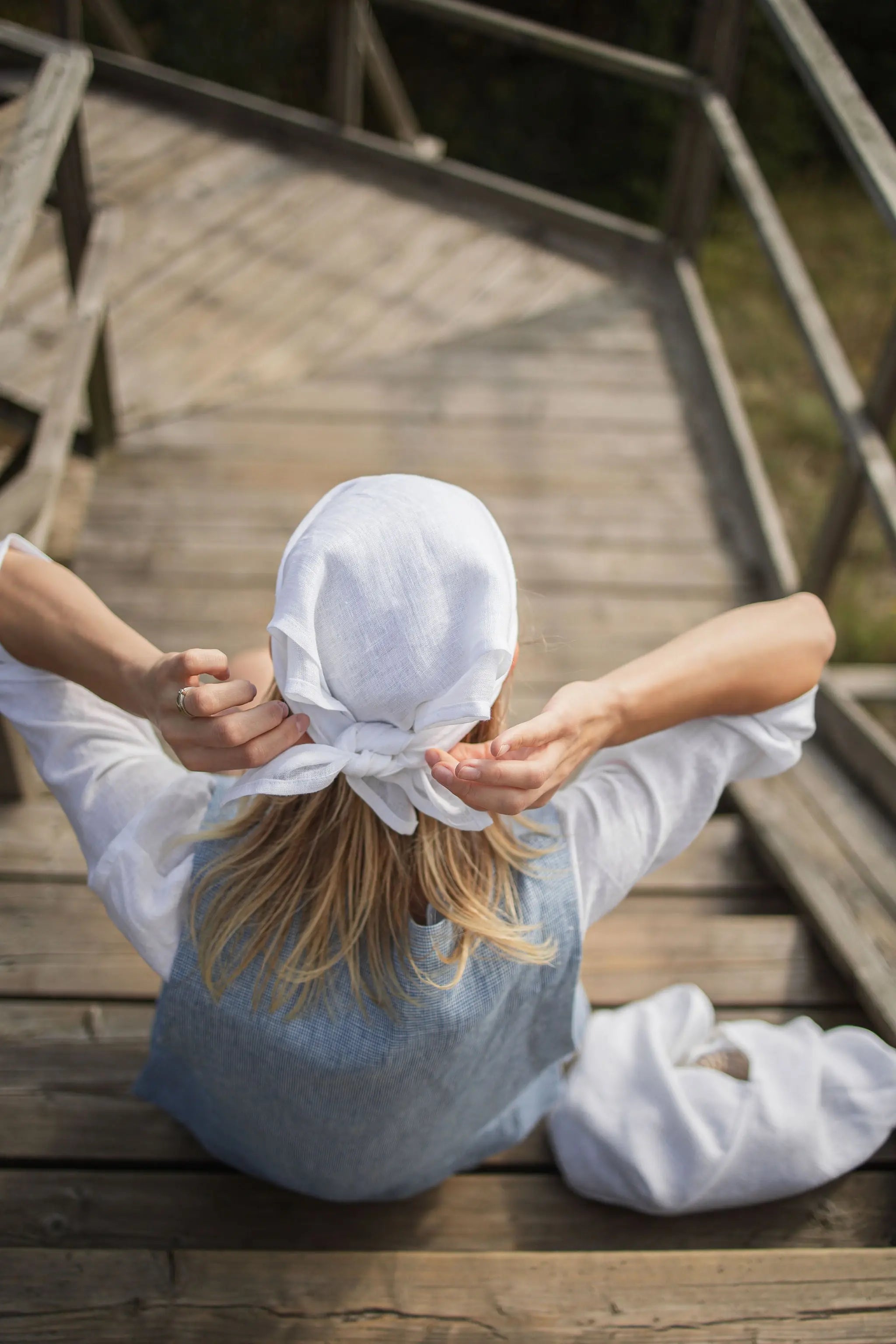Linen Triangle Headscarf – Airy Gauze