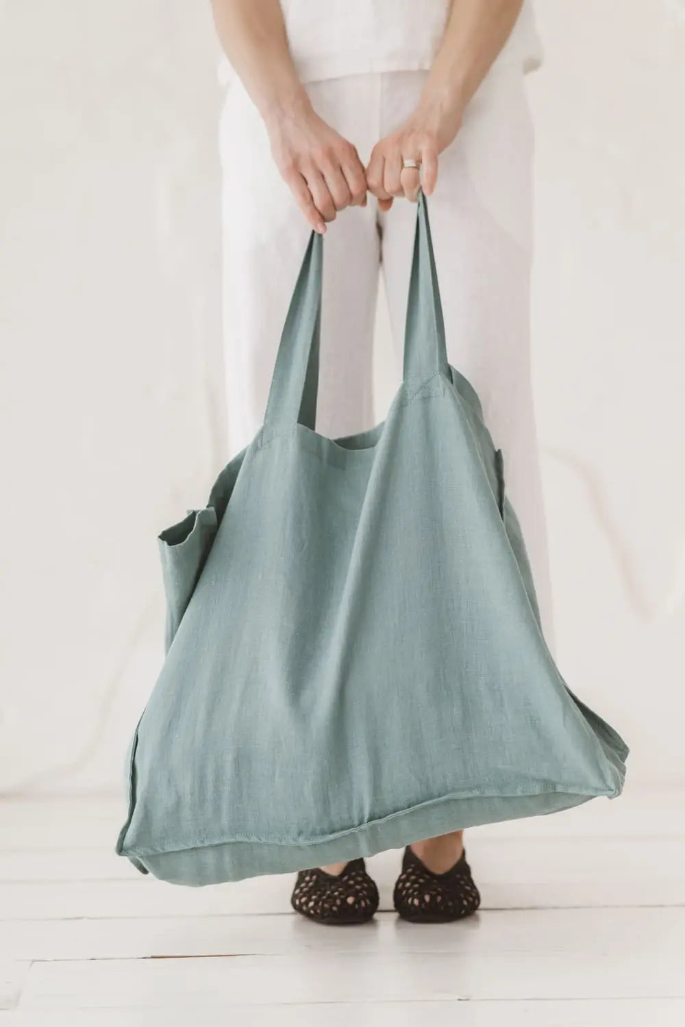 Linen Beach Tote – Carryall Bag