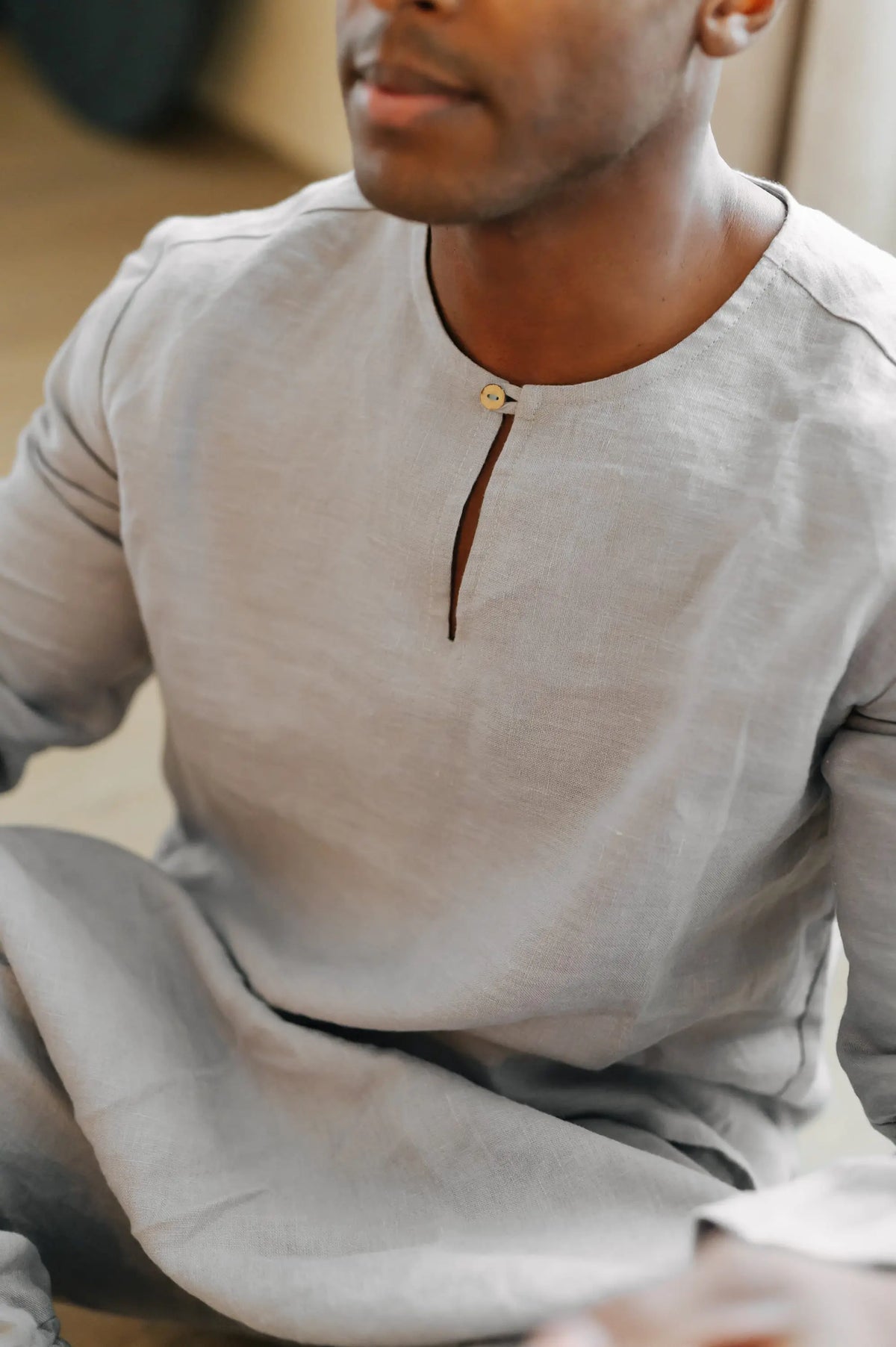 Linen Yoga Pants - Harem Trousers with Drawstring Waist