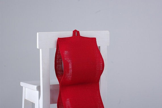 Red Linen Toilet Paper Roll Holder Epic Linen
