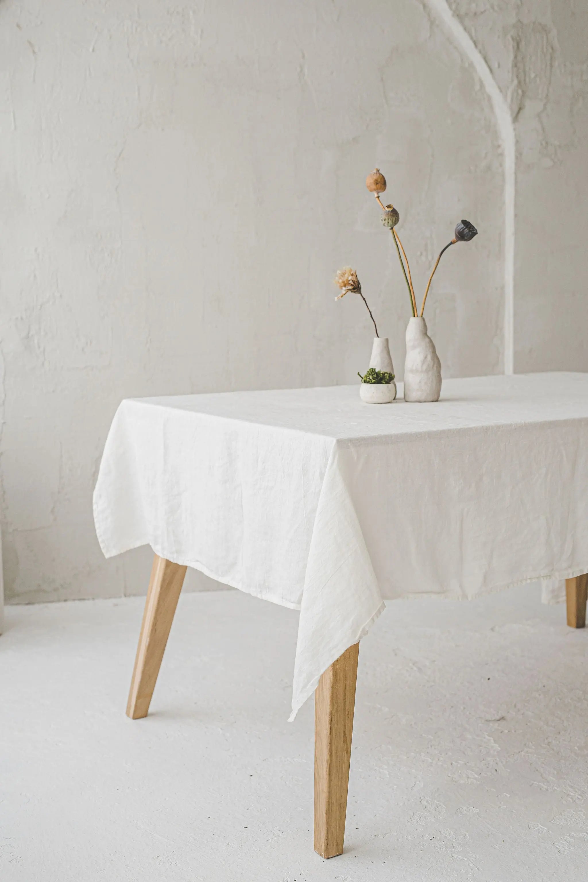 Natural Stonewashed Off White Linen Tablecloth Epic Linen