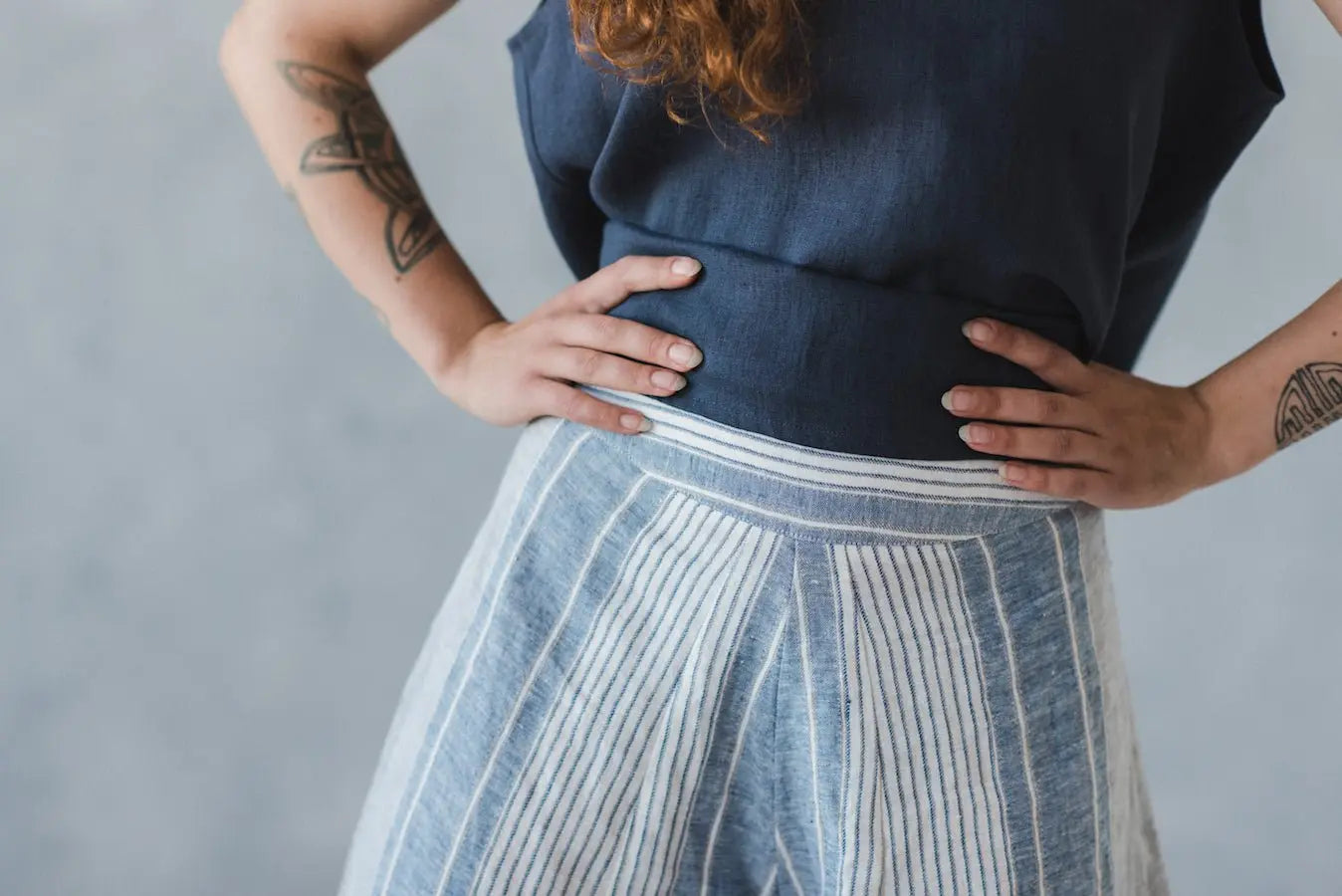 Linen Culottes in Black - Epic Linen luxury linen