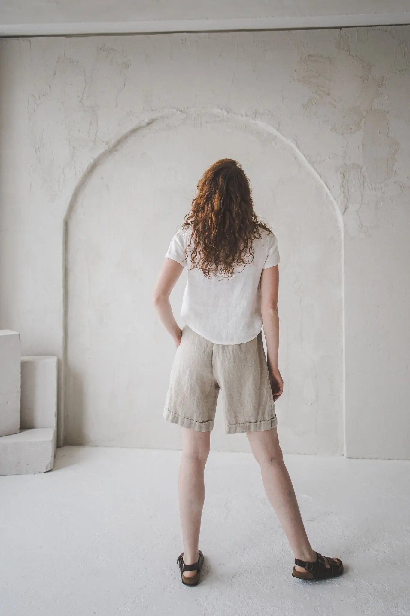 Loose Fit Bermuda Linen Shorts - Epic Linen luxury linen