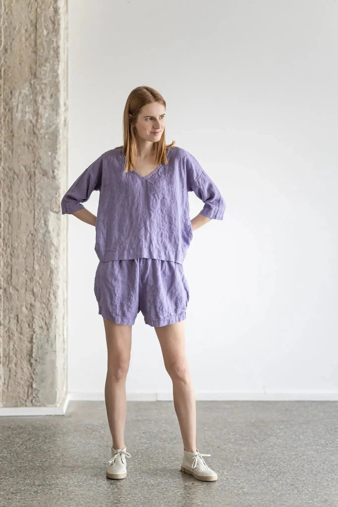 Loose Linen Shorts - Epic Linen luxury linen