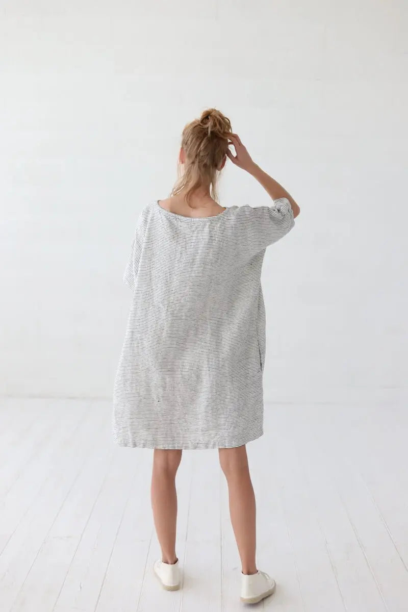 Oversized Summer Linen Dress - Epic Linen luxury linen