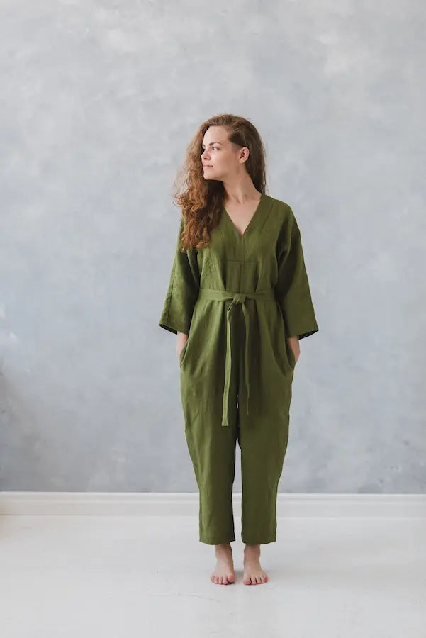 Soft Long Linen Jumpsuit Epic Linen