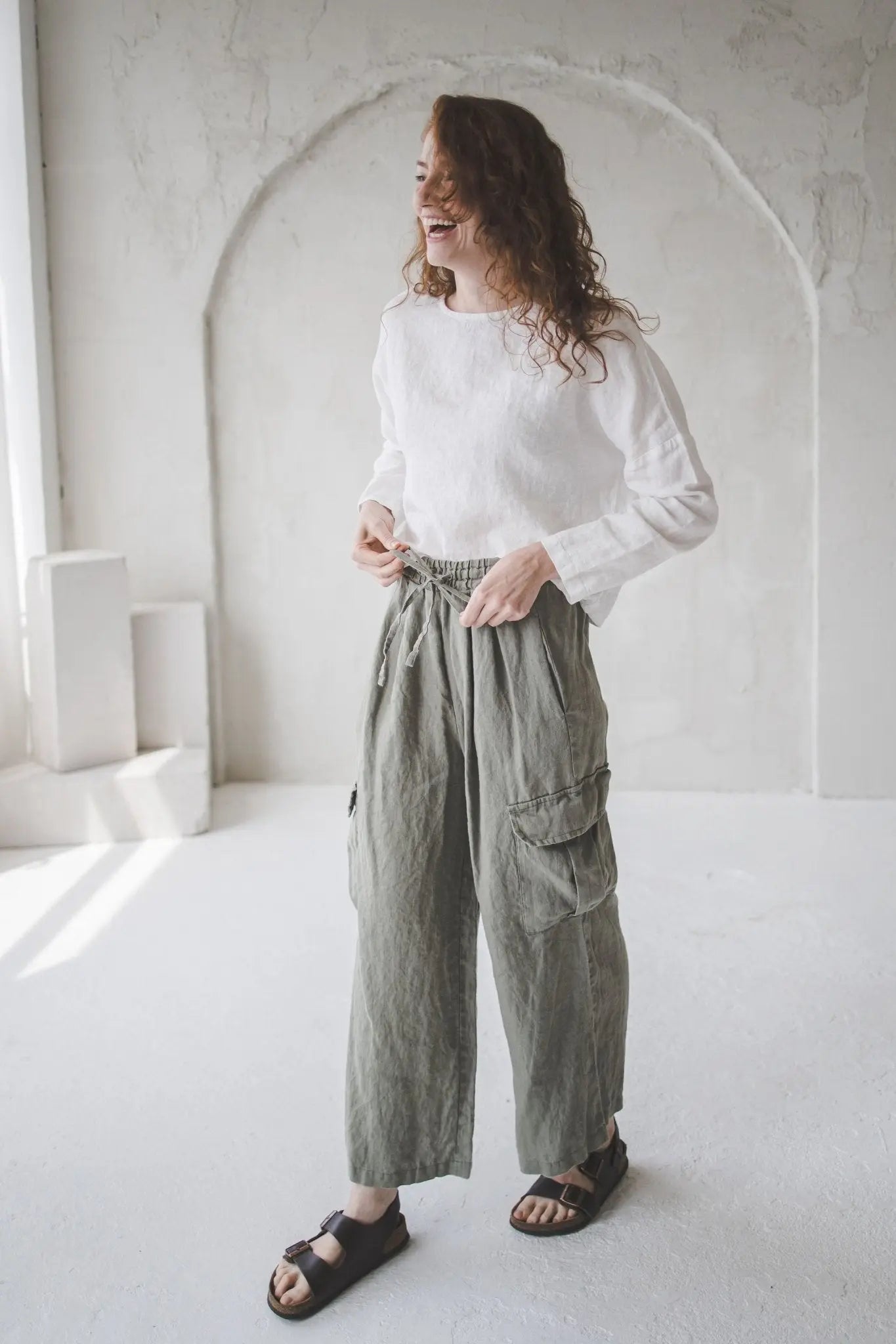 Cargo Loose Linen Pants - Epic Linen luxury linen