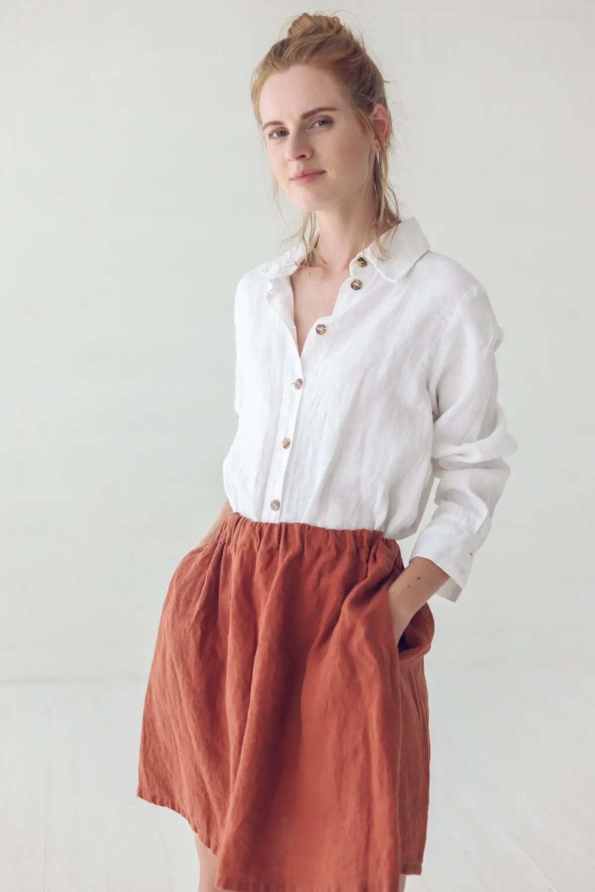 Casual Linen Skirt - Epic Linen luxury linen