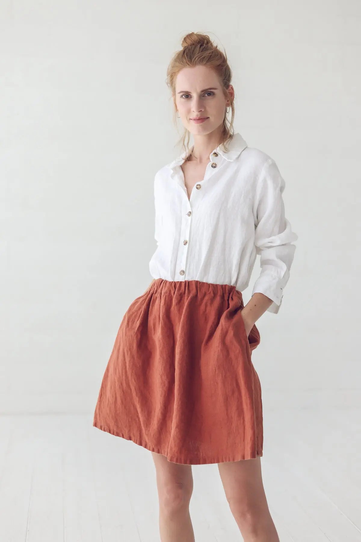 Casual Linen Skirt - Epic Linen luxury linen