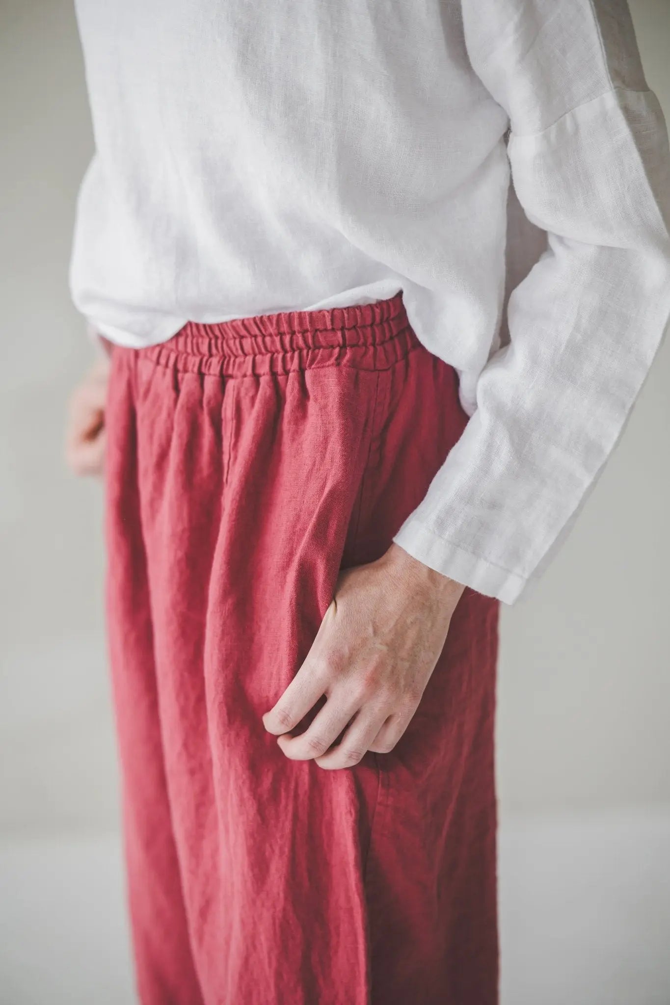 Casual Style Linen Pegged Pants - Epic Linen luxury linen