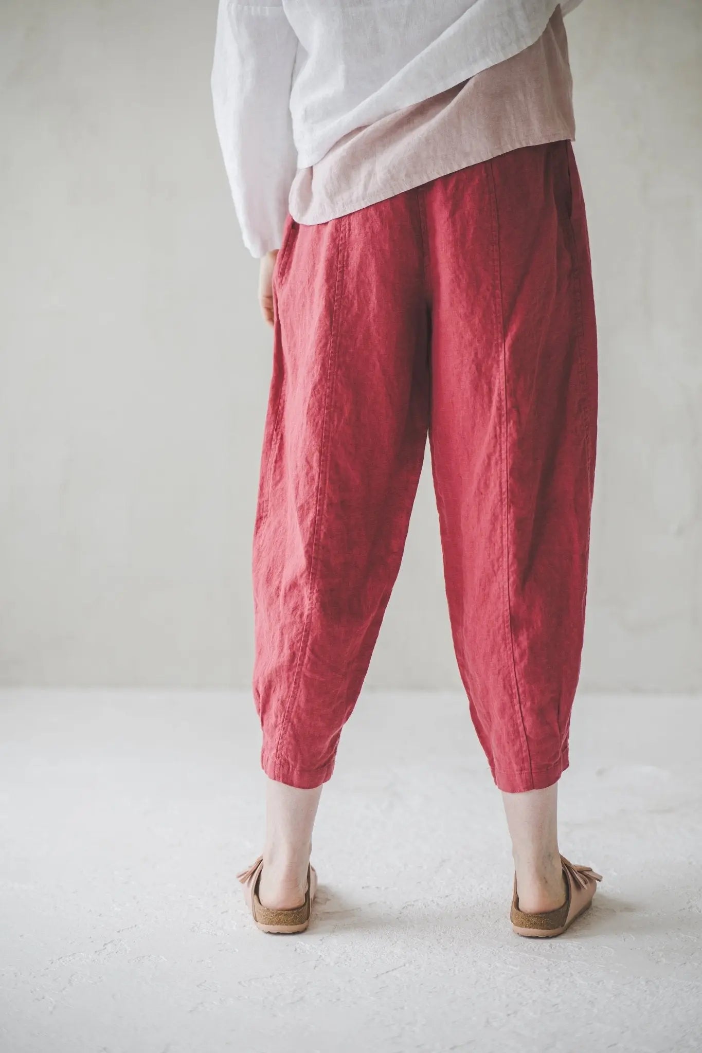 Casual Style Linen Pegged Pants - Epic Linen luxury linen
