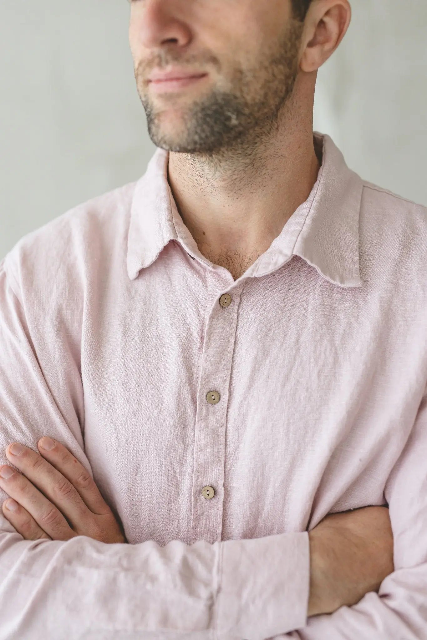 Classic Wide-Shoulder Men's Linen Shirt - Epic Linen luxury linen