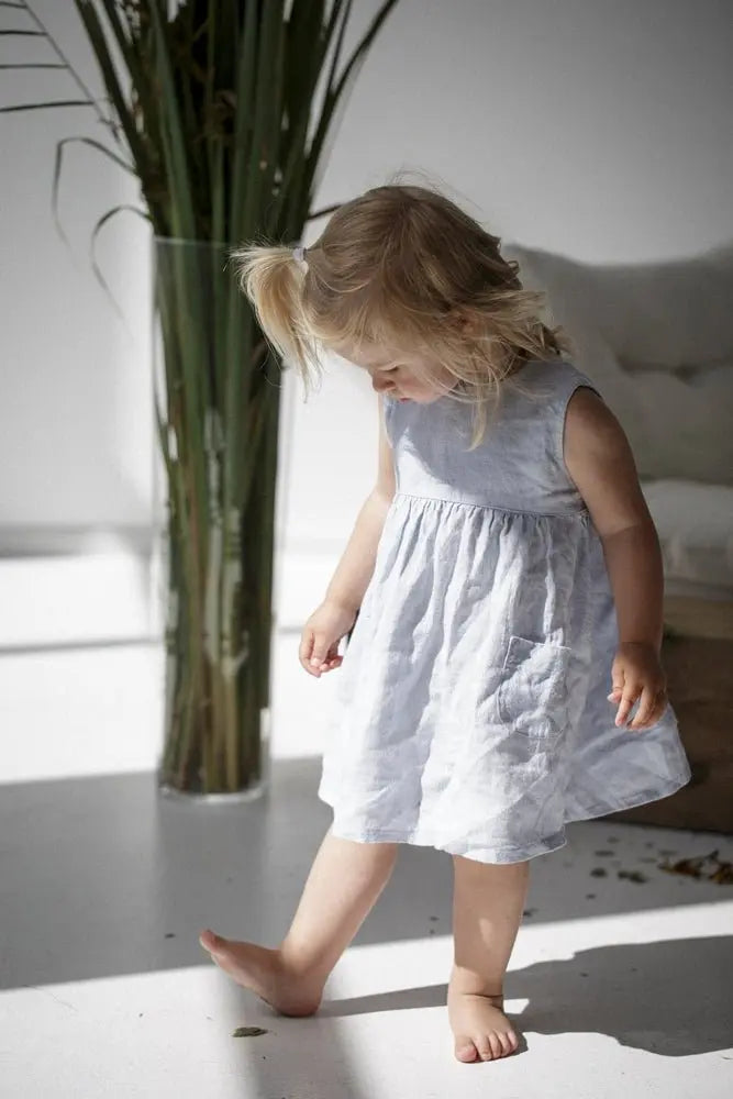 Girl Linen Dress Elze - Epic Linen luxury linen
