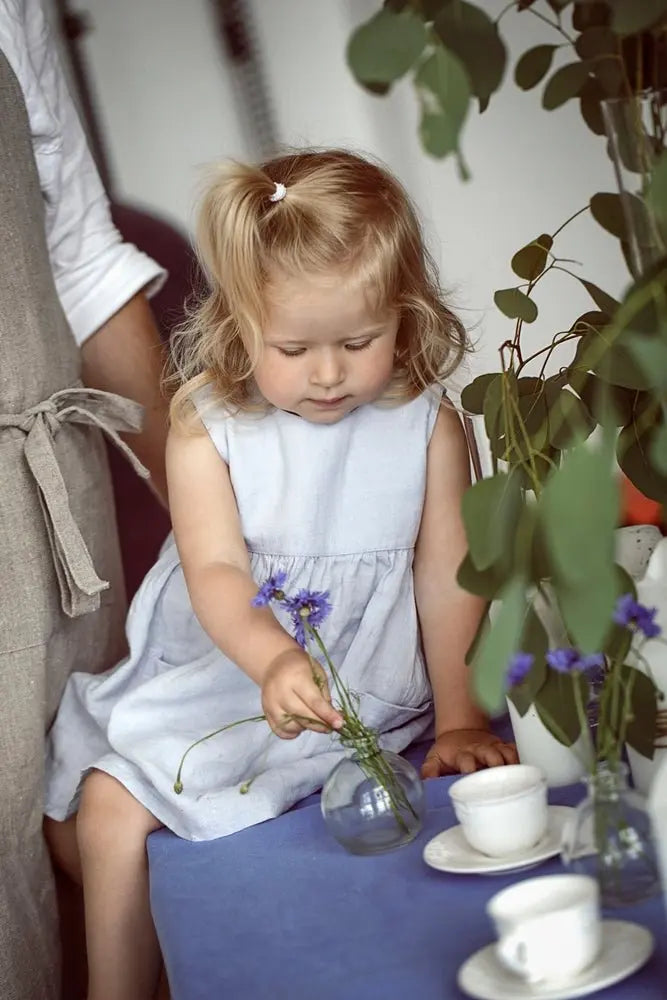 Girls Linen Dress Elze Stylish & Comfortable Linen Dress | Epic Linen Girls Linen Dress Elze Stylish & Comfortable Linen Dress | Epic Linen