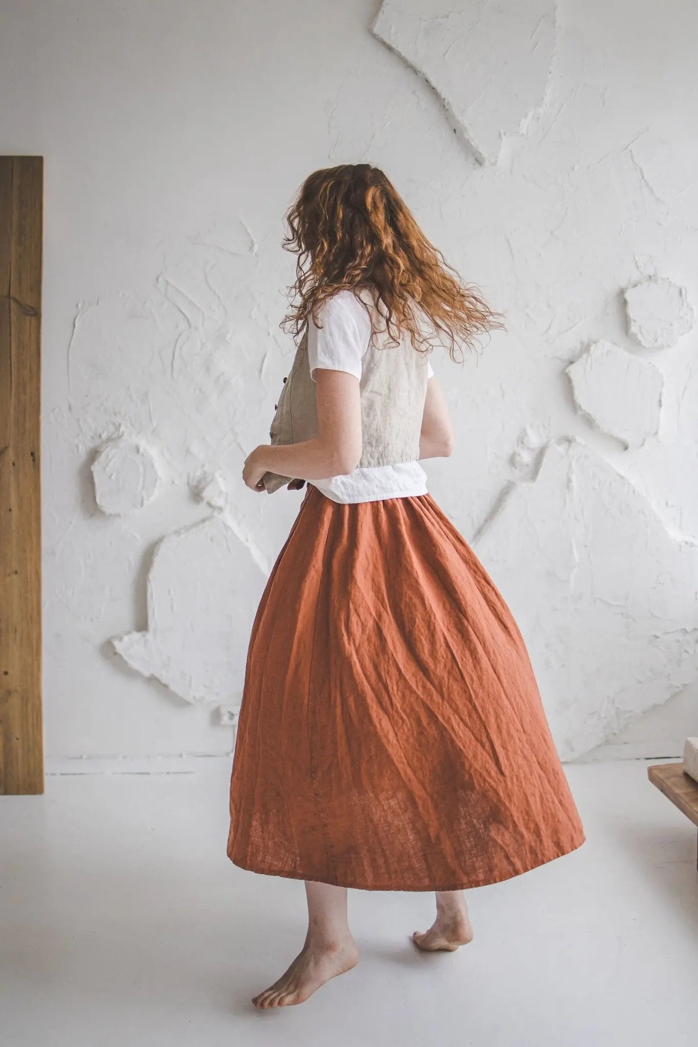 High-Waisted Maxi Linen Skirt - Epic Linen luxury linen