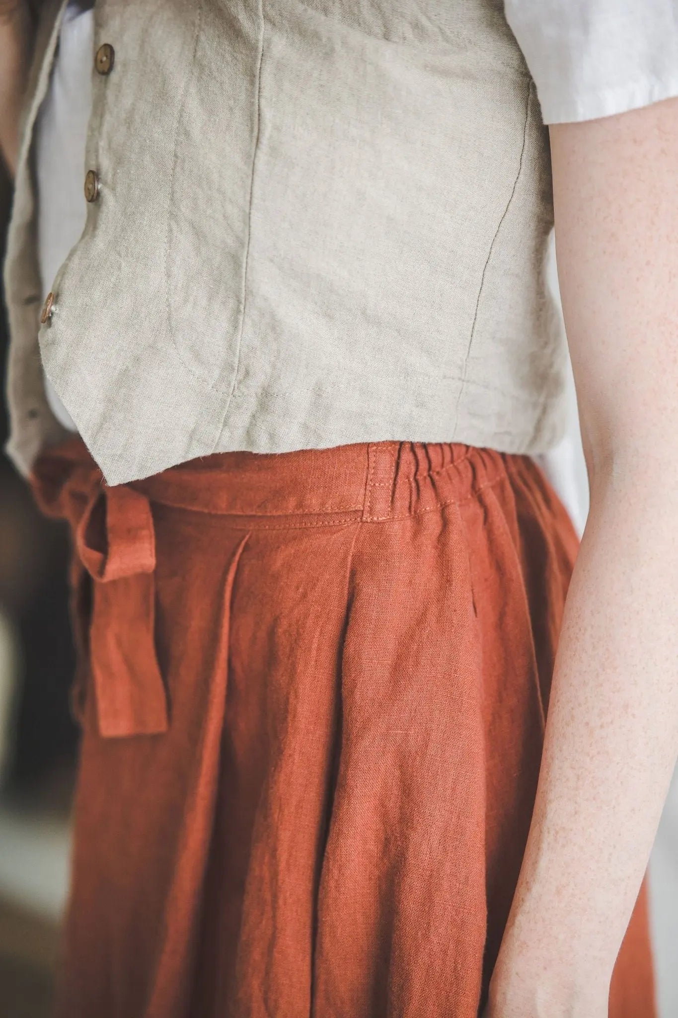 High-Waisted Maxi Linen Skirt - Epic Linen luxury linen