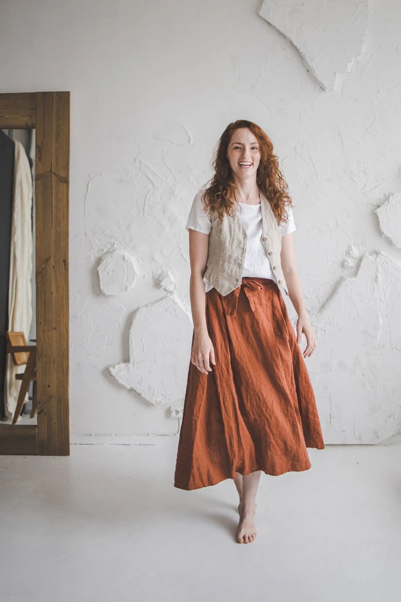 High-Waisted Maxi Linen Skirt - Epic Linen luxury linen