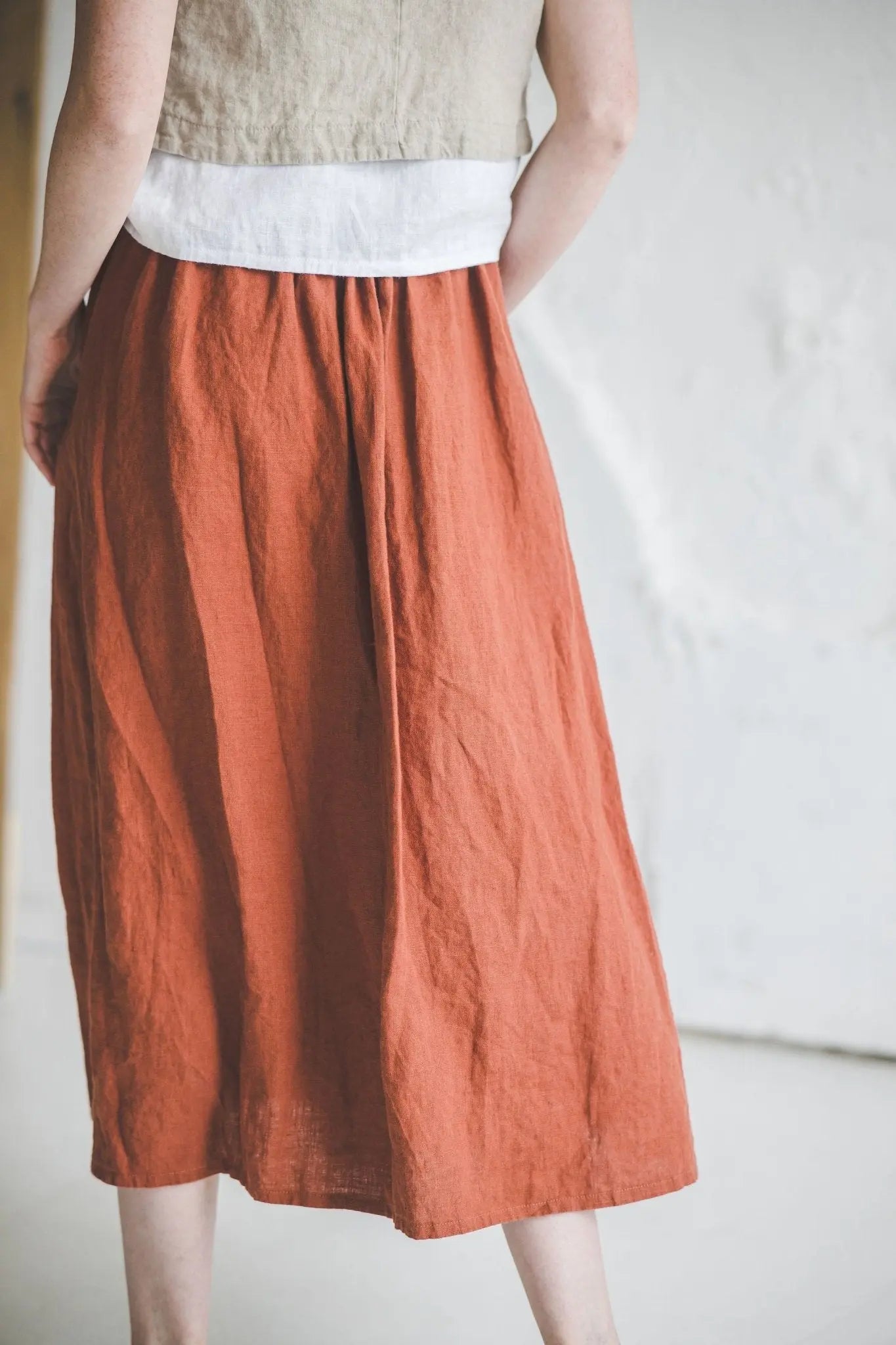 High-Waisted Maxi Linen Skirt - Epic Linen luxury linen