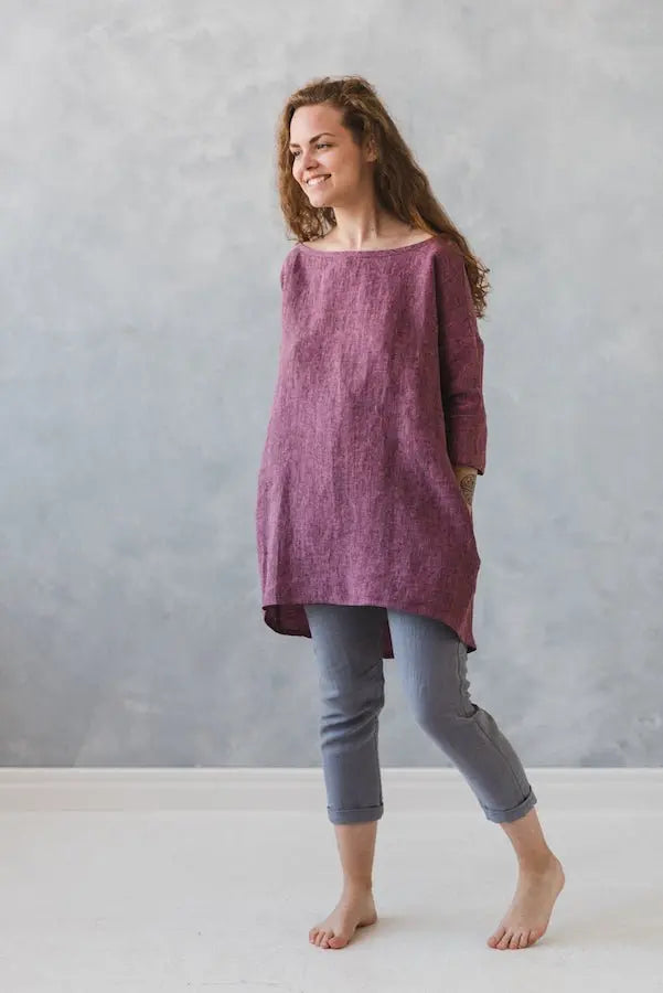 Kimono Linen Top - Epic Linen luxury linen